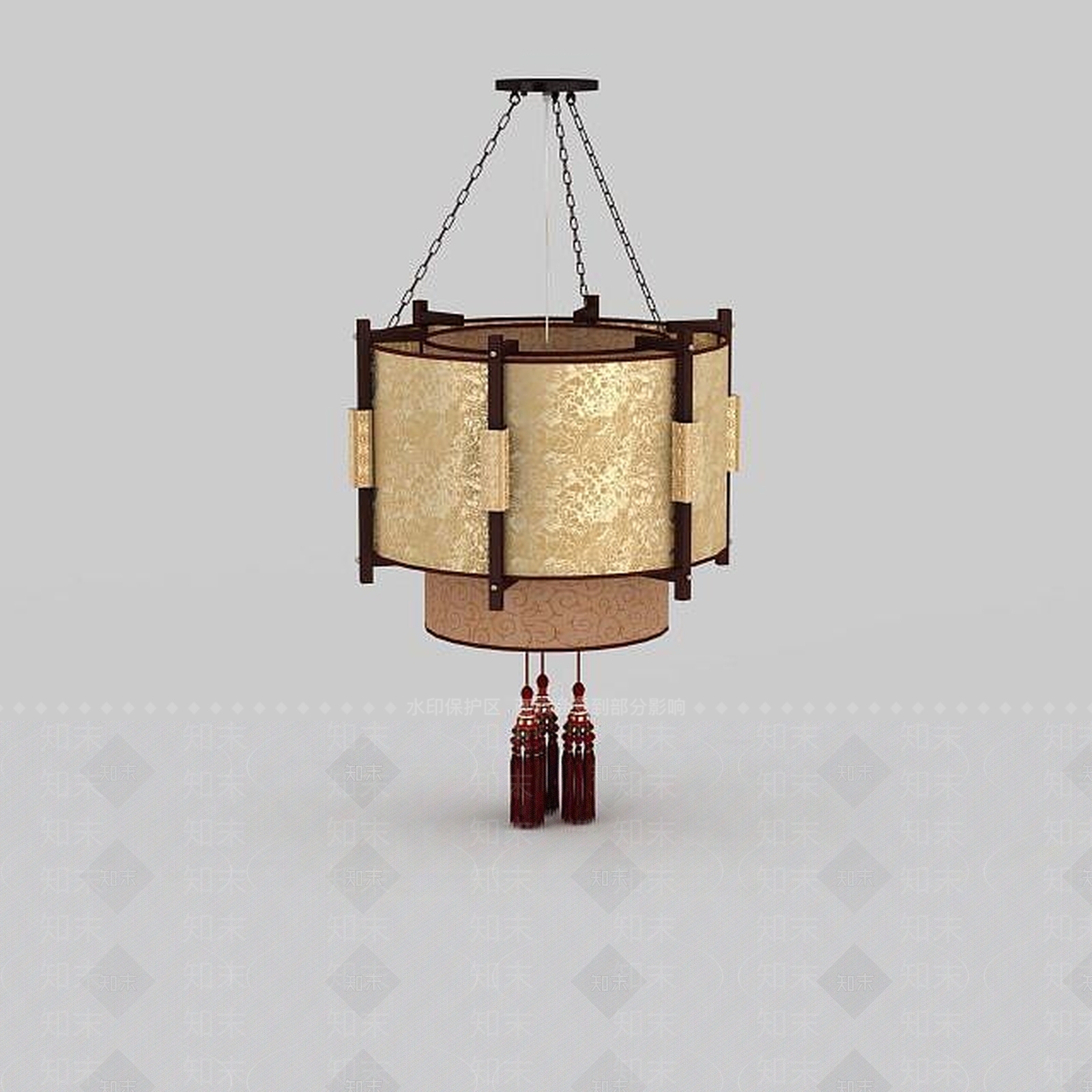 中式简约吊灯3D模型下载【ID:1196589071】