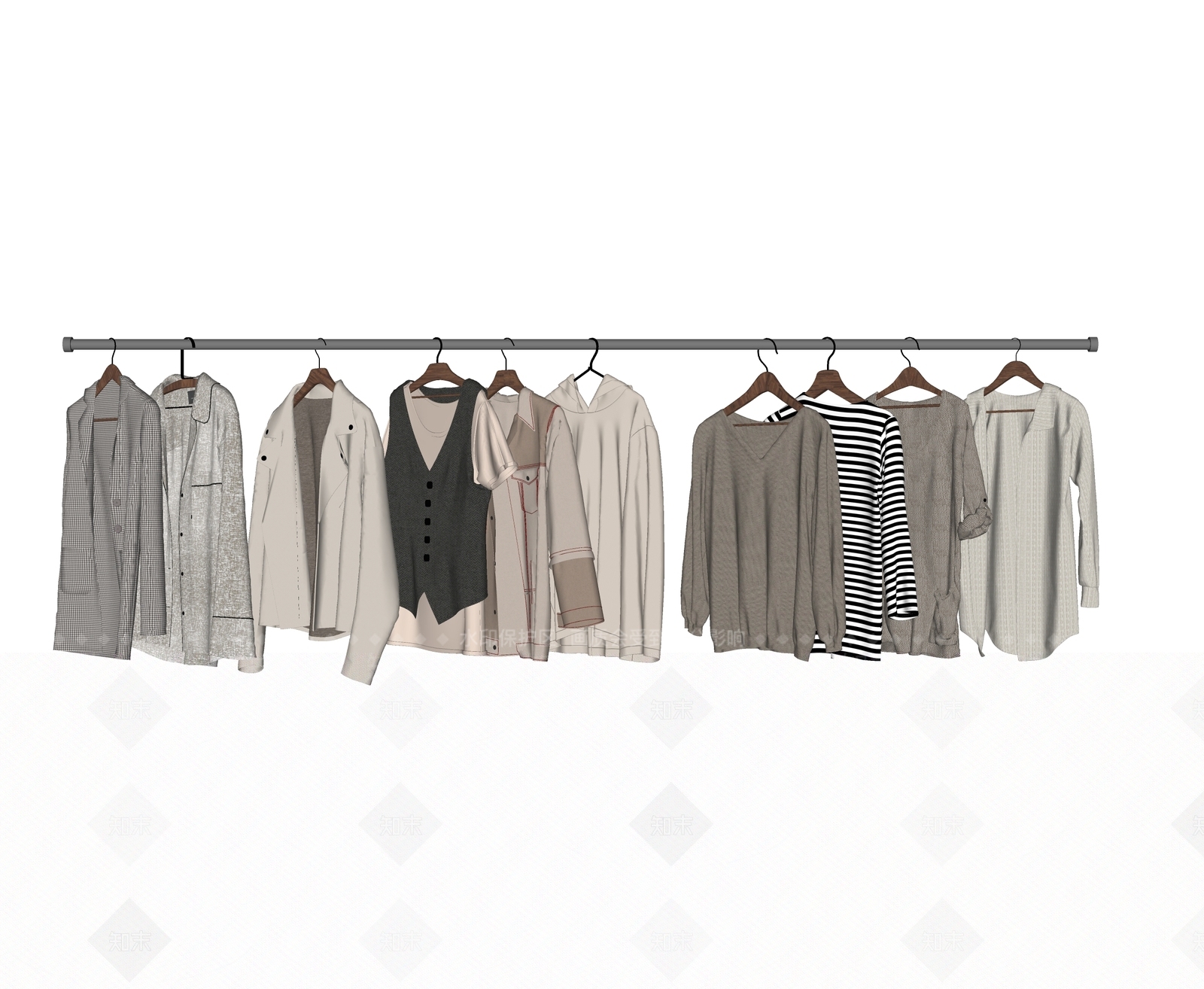衣服SU模型下载【ID:1196589533】