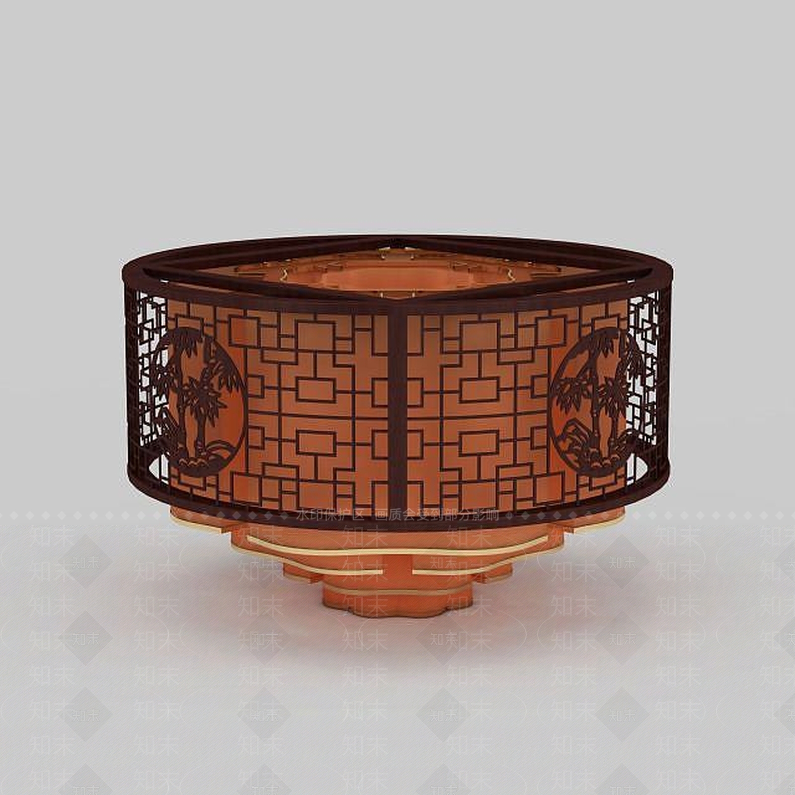 中式古典吊灯3D模型下载【ID:1196589841】