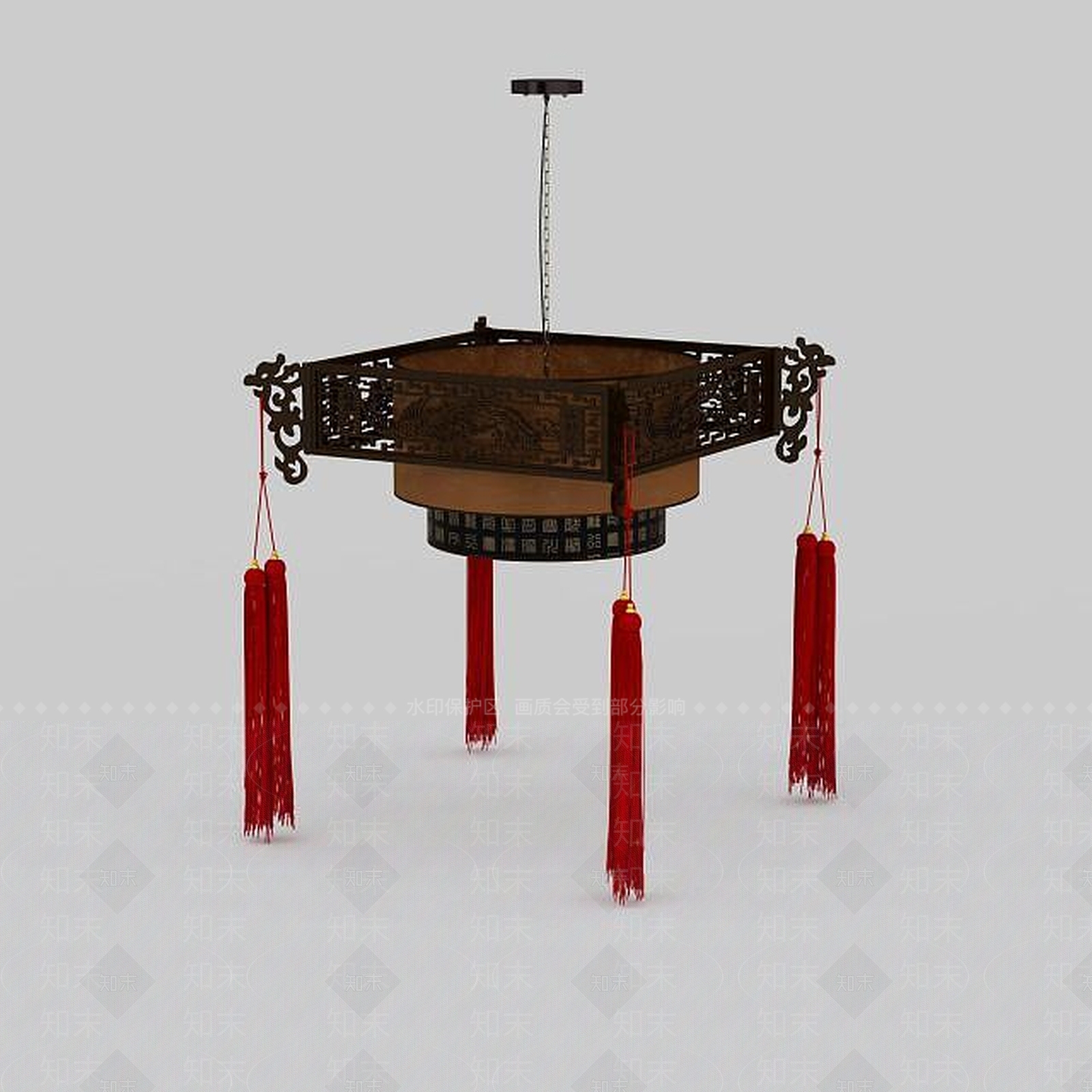 中式客厅灯具3D模型下载【ID:1196590172】