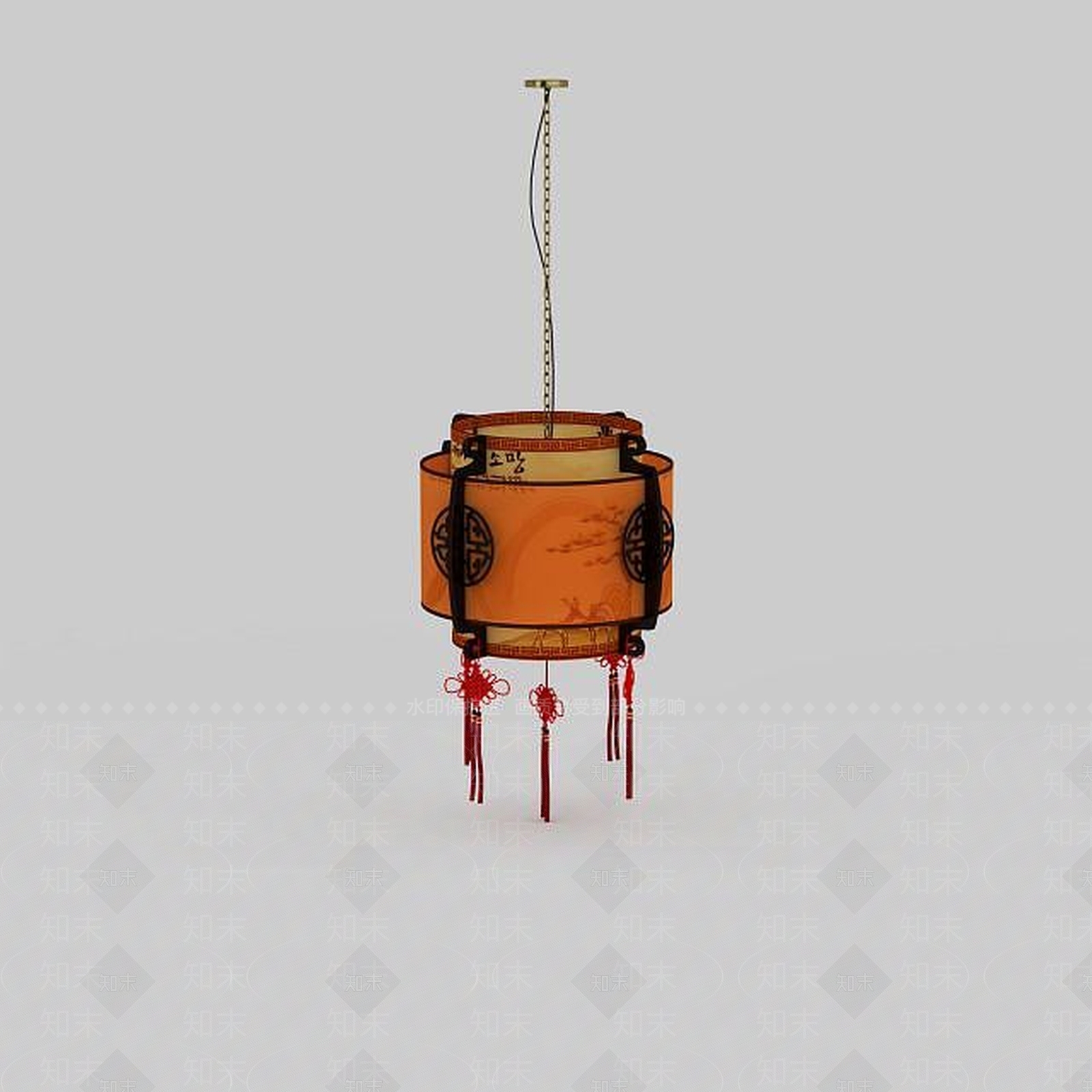 中式简约吊灯3D模型下载【ID:1196590384】