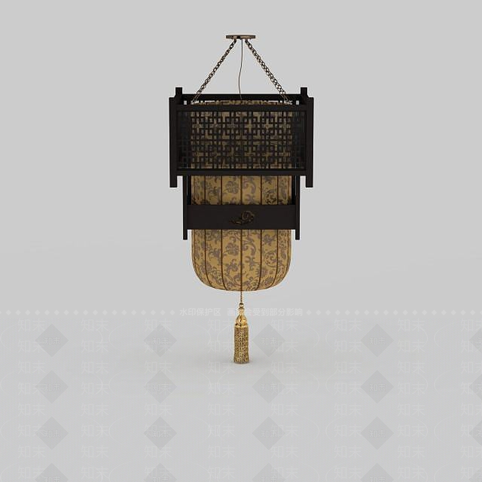 中式仿古吊灯3D模型下载【ID:1196590470】