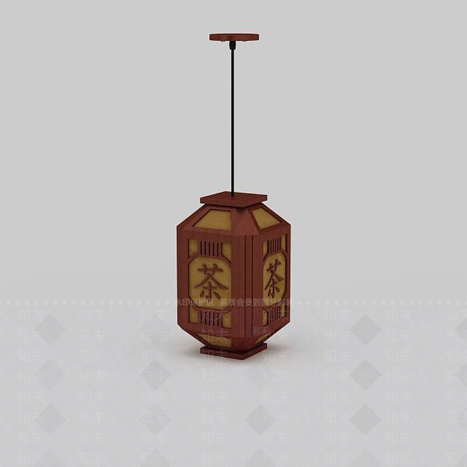 现代木质吊灯3D模型下载【ID:1196590412】