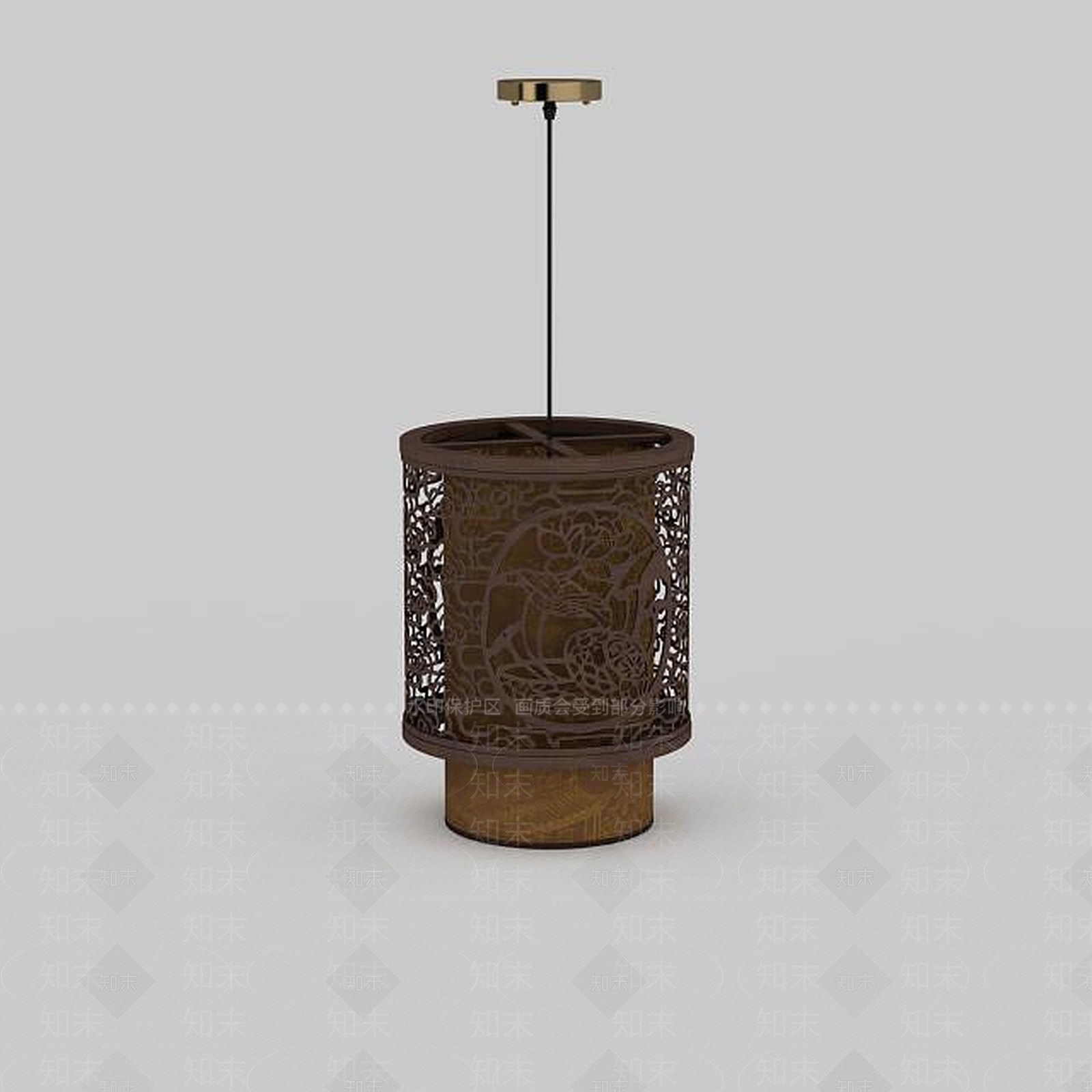 中式仿古中式吊灯3D模型下载【ID:1196590416】