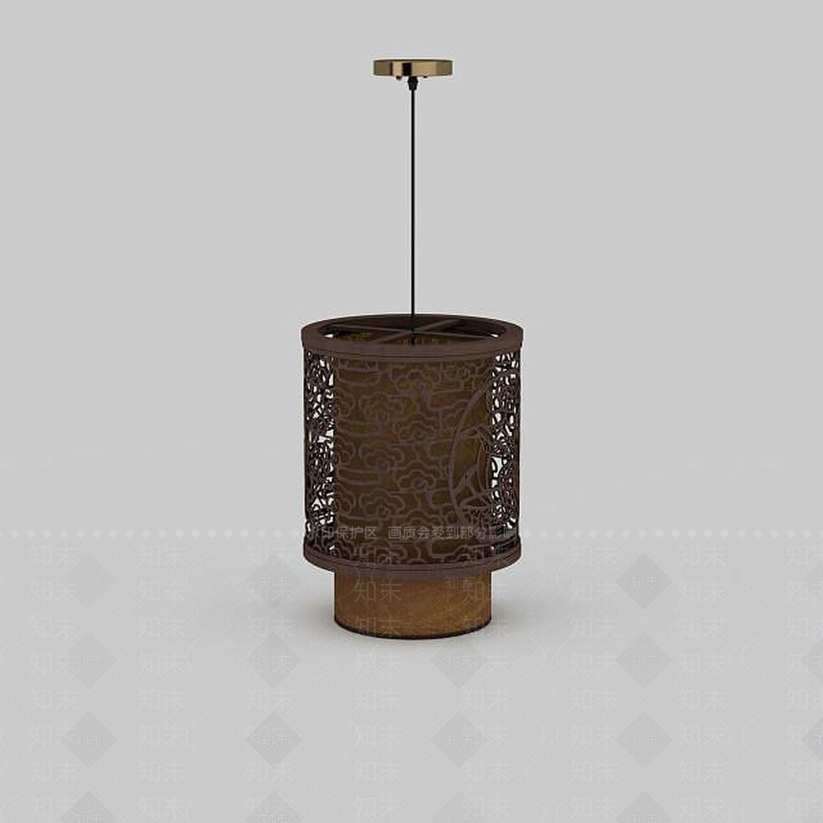 中式仿古中式吊灯3D模型下载【ID:1196590416】