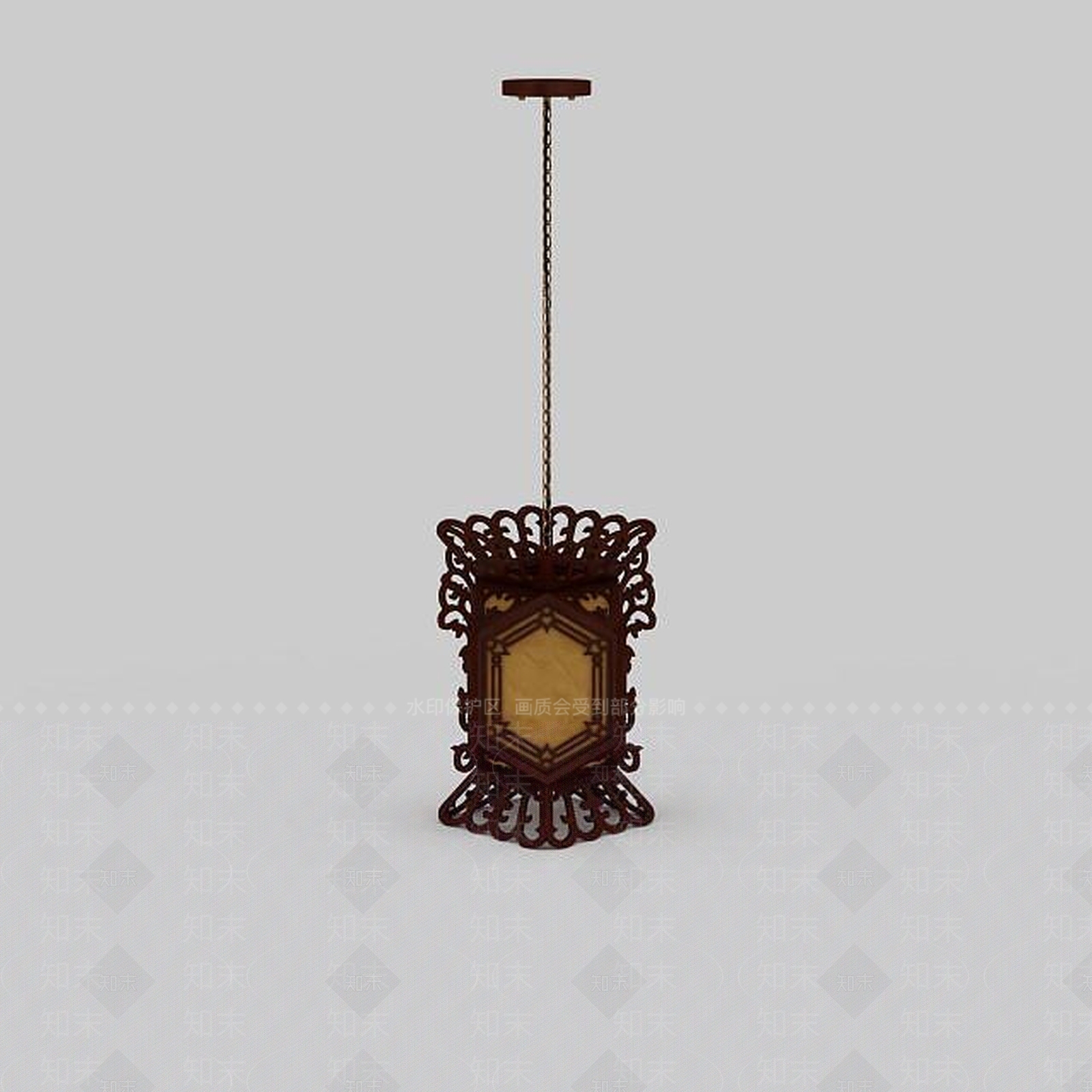 中式复古中式吊灯3D模型下载【ID:1196590558】