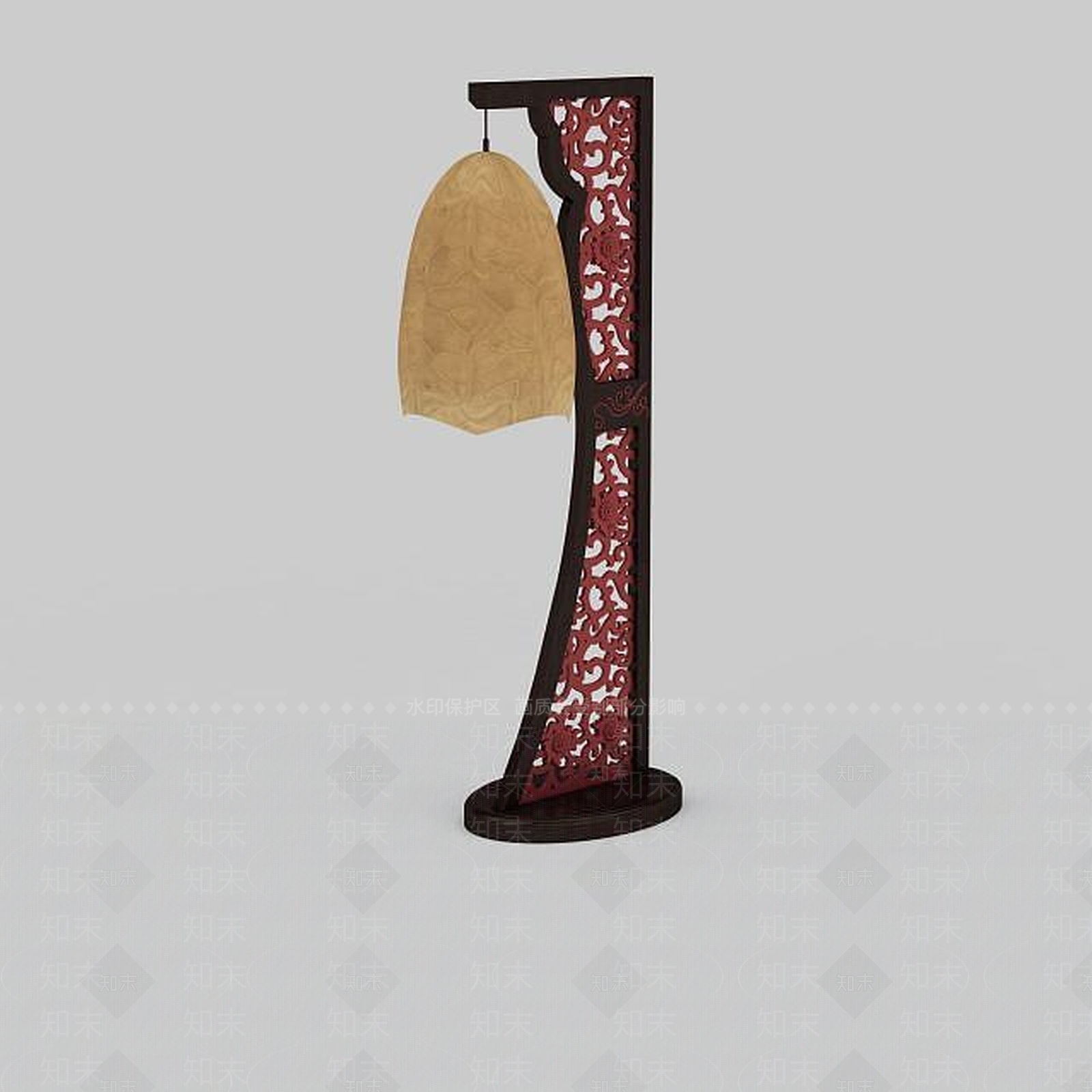 中式复古中式吊灯3D模型下载【ID:1196590934】