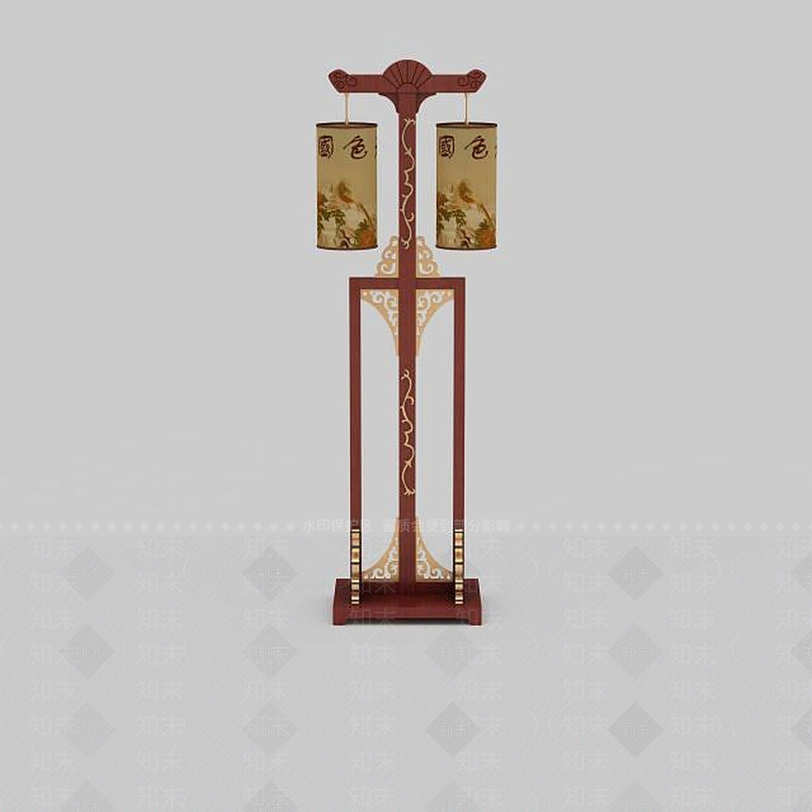 中式艺术灯具3D模型下载【ID:1196591170】