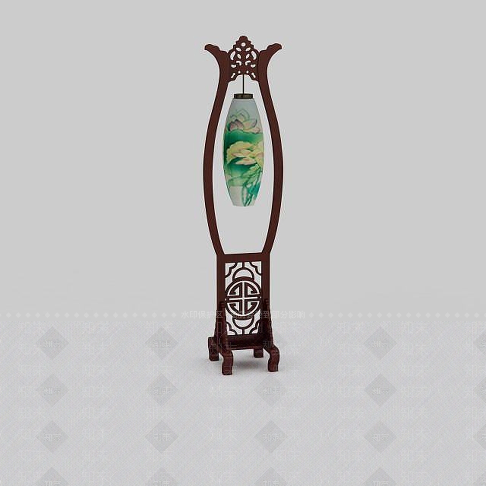 现代印花玻璃灯具3D模型下载【ID:1196591290】