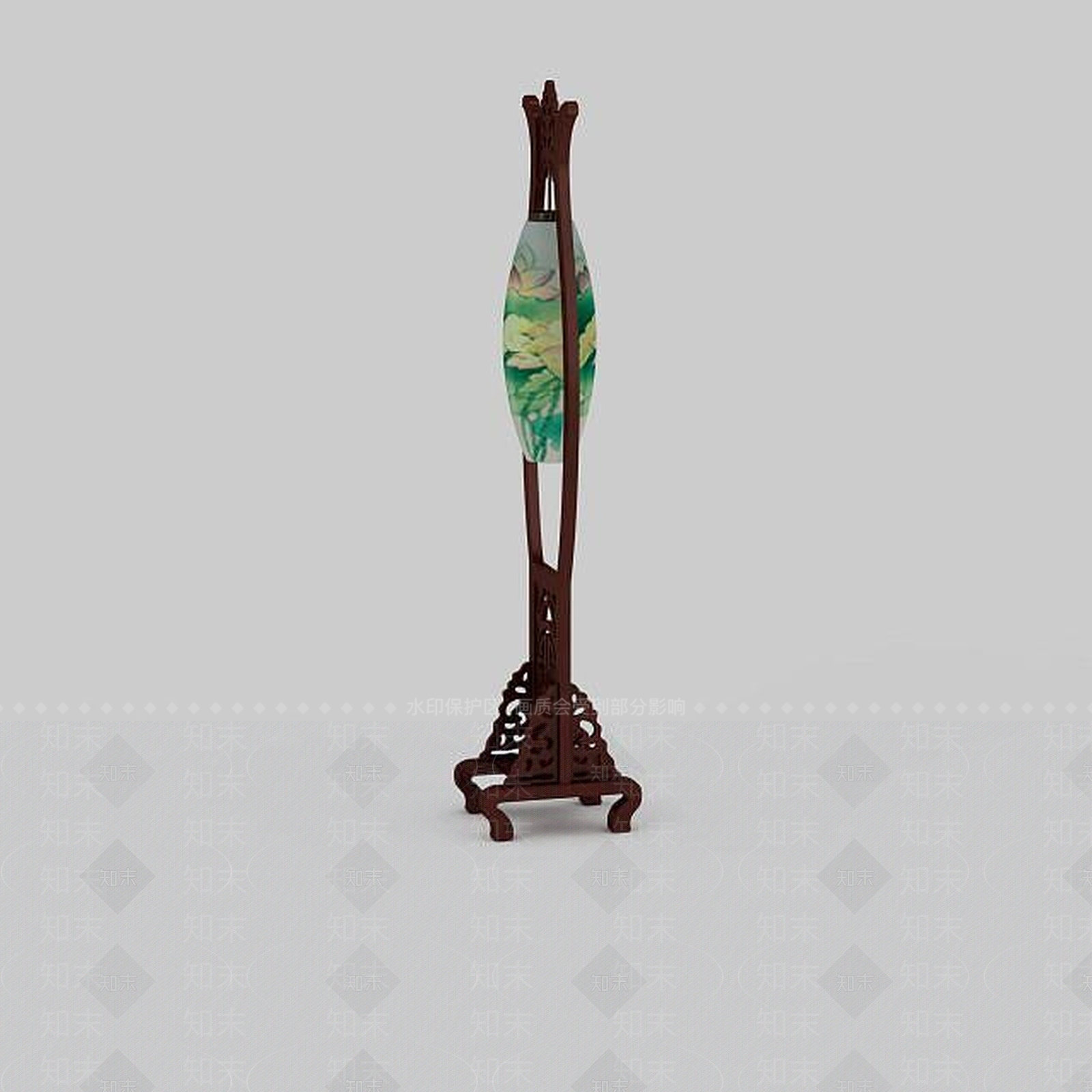 现代印花玻璃灯具3D模型下载【ID:1196591290】