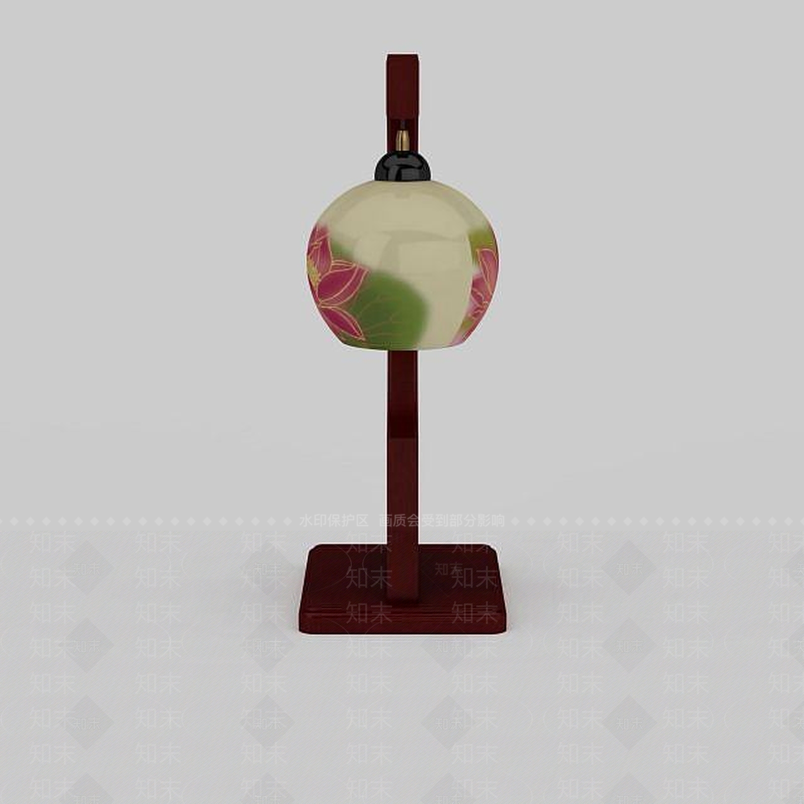 现代印花玻璃吊灯3D模型下载【ID:1196591227】