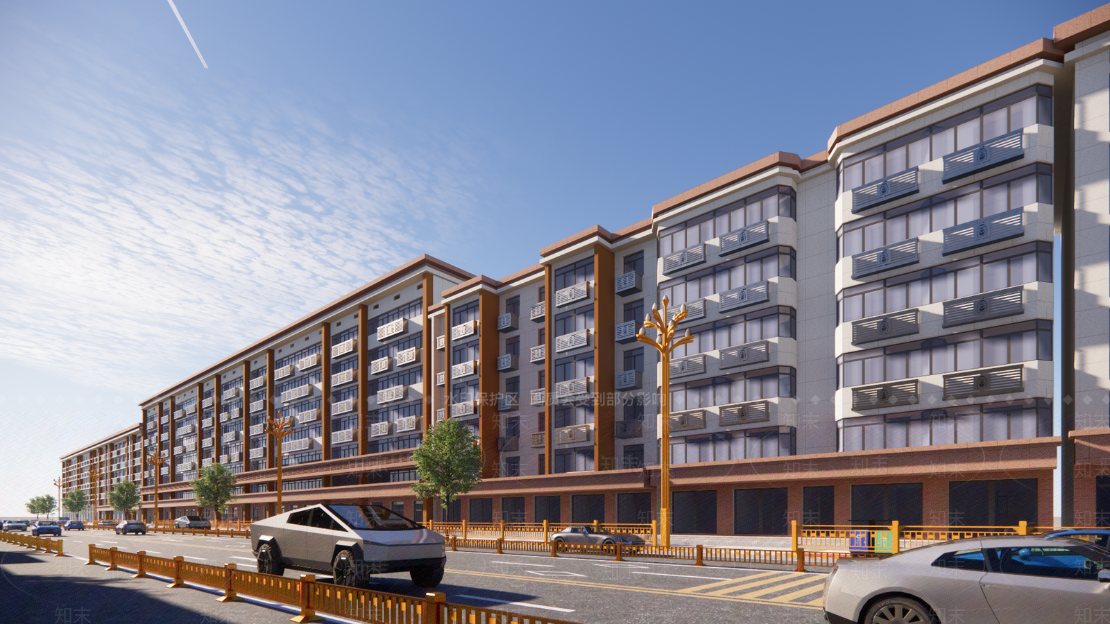 现代商业街SU模型下载【ID:1196591513】