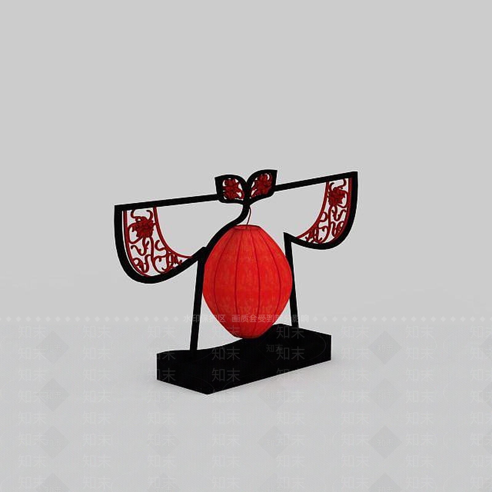 中式创意中式吊灯3D模型下载【ID:1196591640】