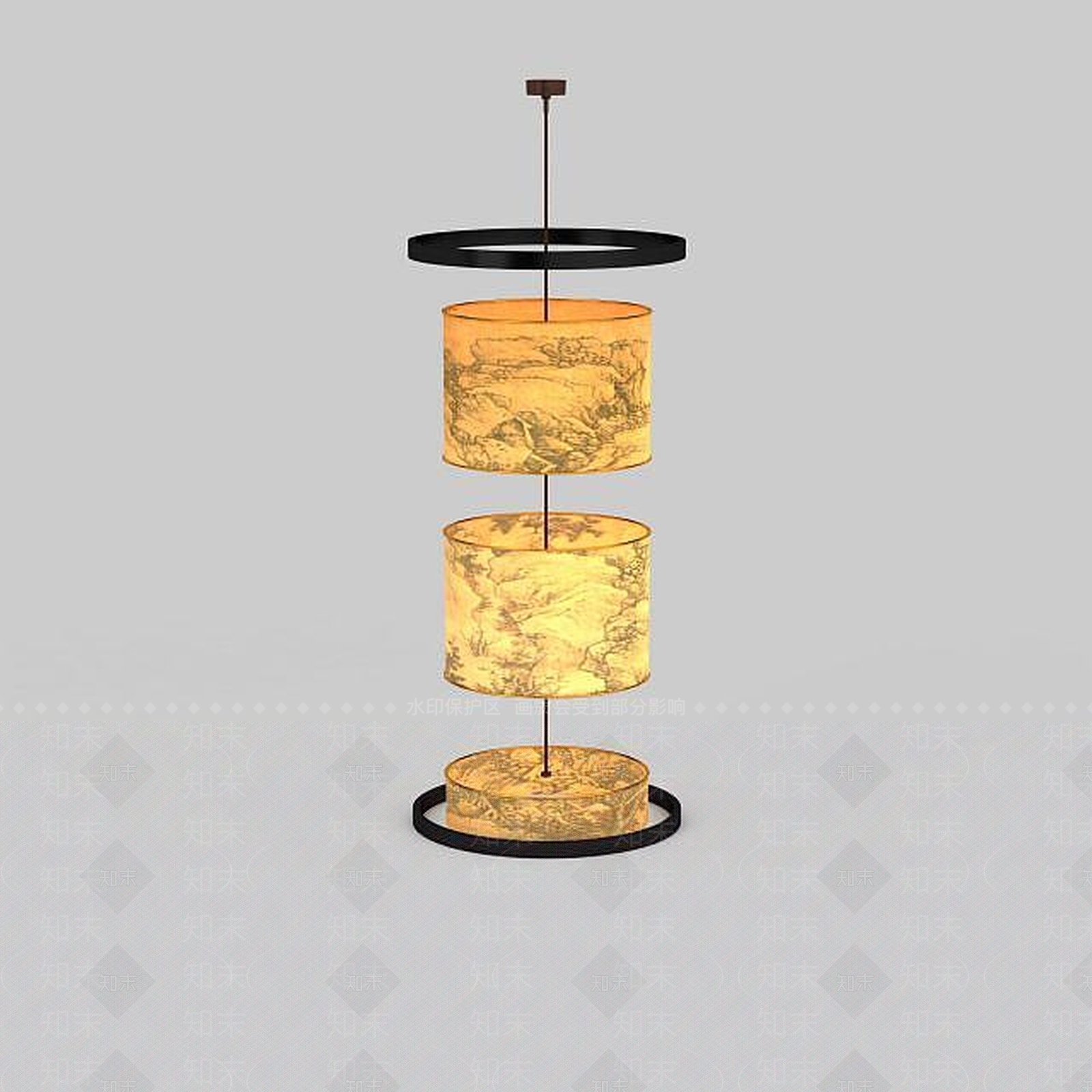 现代创意花纹吊灯3D模型下载【ID:1196591756】