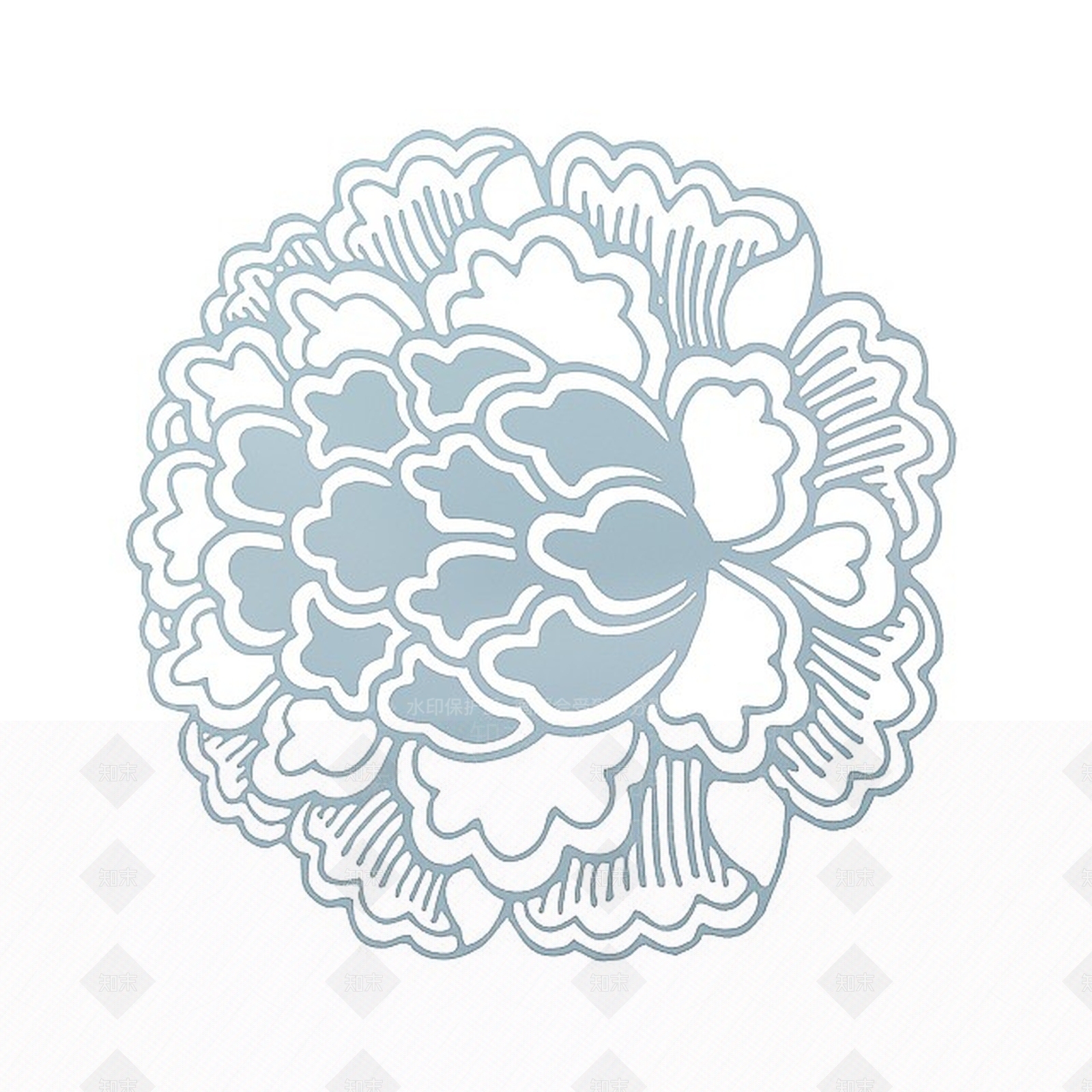 现代圆形花朵花纹3D模型下载【ID:1196592658】