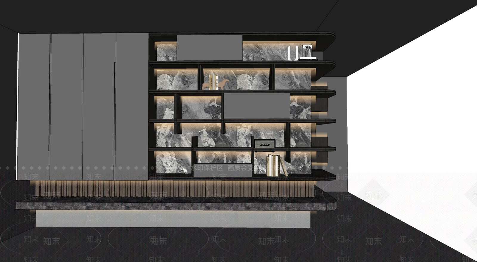现代简约其他柜子SU模型下载【ID:1196593068】