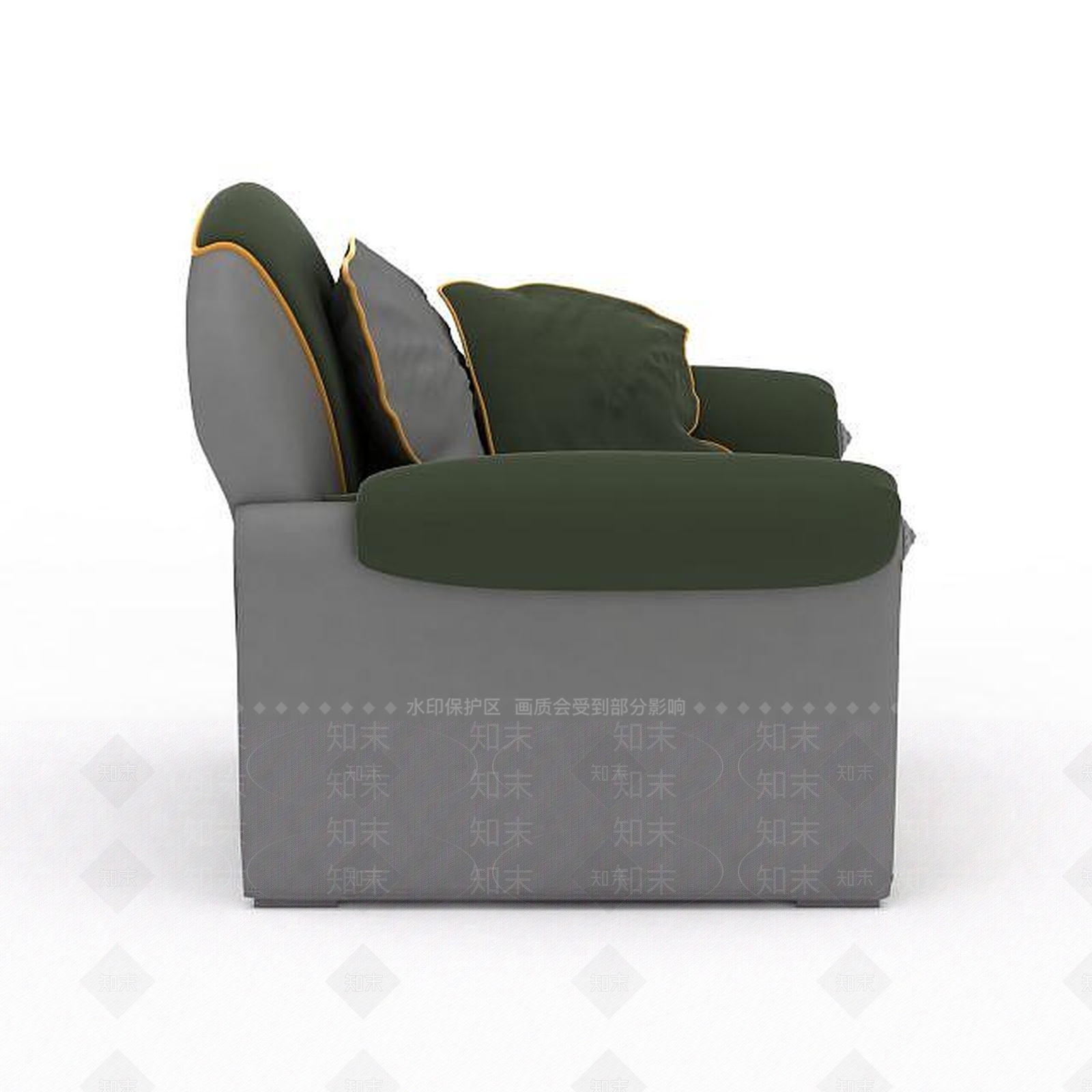 现代灰色个性沙发3D模型下载【ID:1196593208】