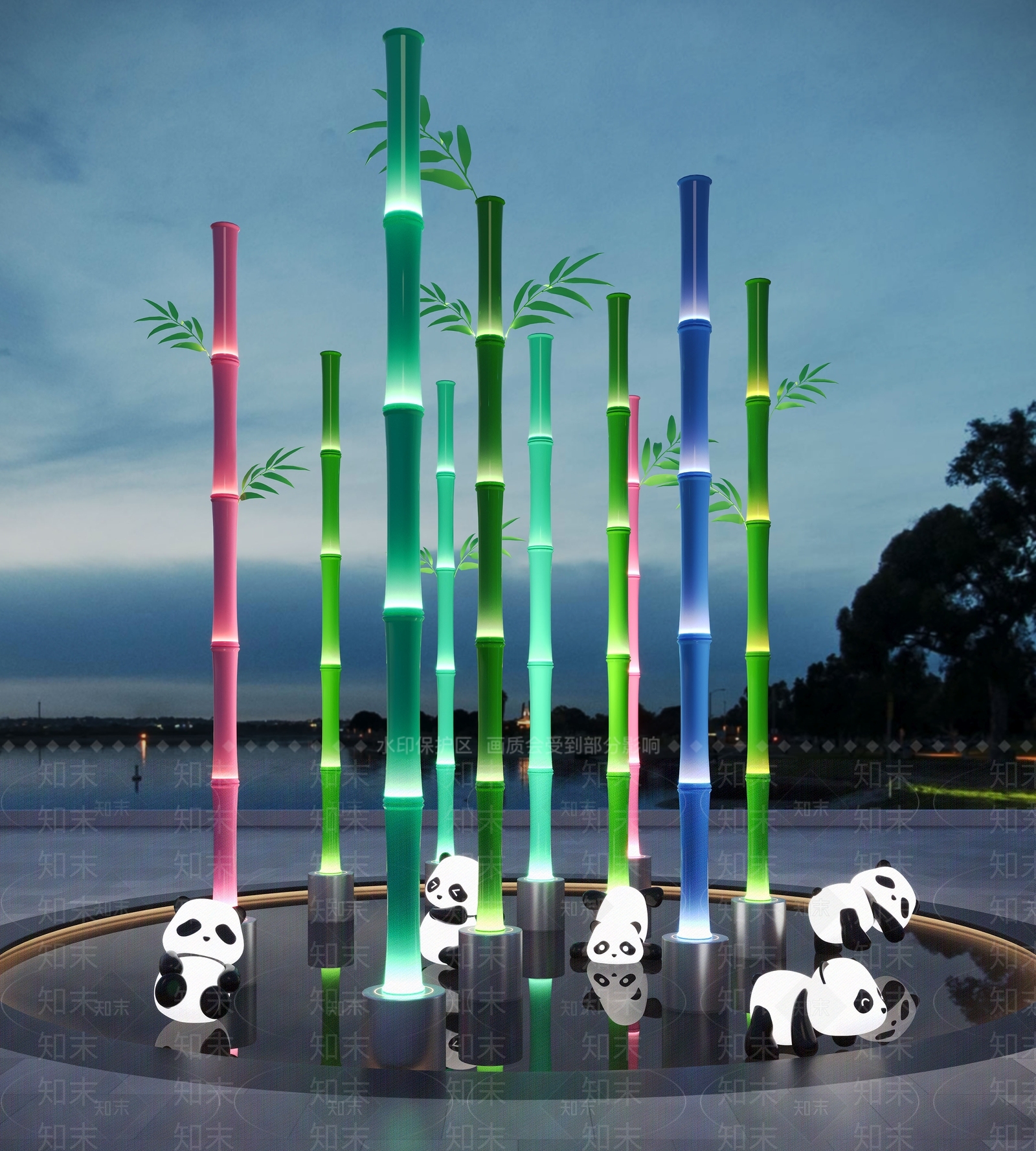 现代雕塑小品SU模型下载【ID:1196593652】