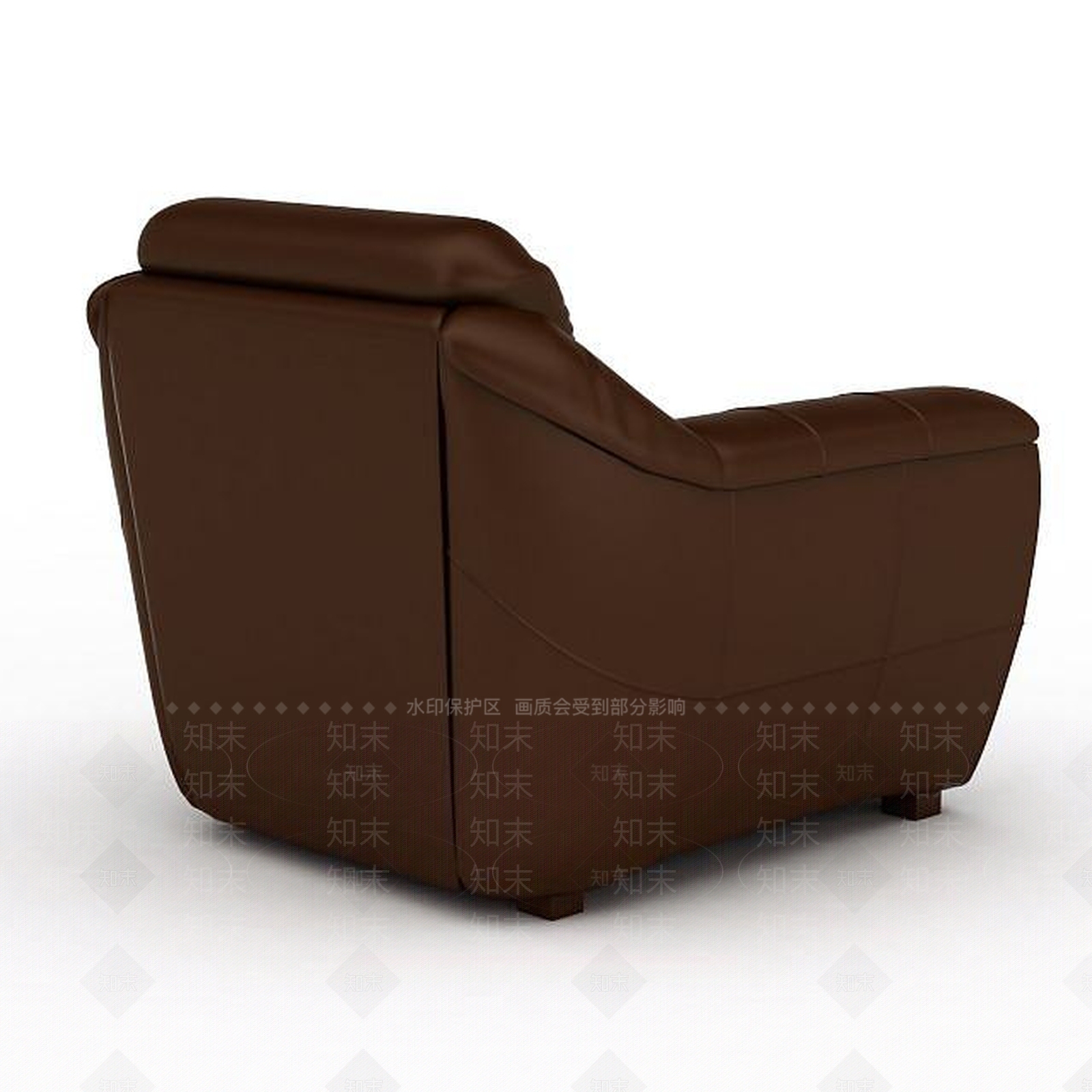 现代褐色单人沙发3D模型下载【ID:1196594002】