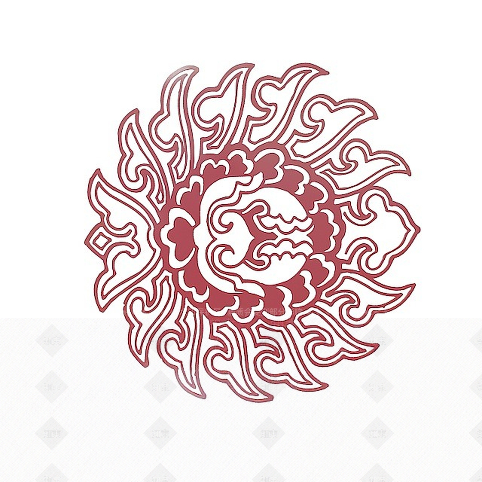 现代圆形花朵花纹3D模型下载【ID:1196595097】