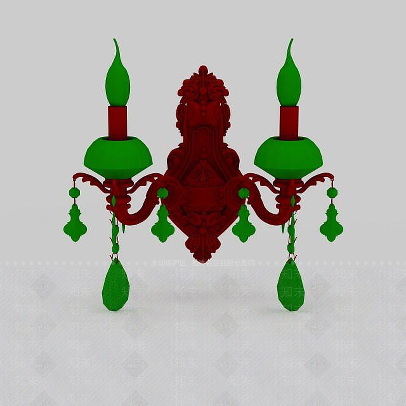 现代雕刻水晶壁灯3D模型下载【ID:1196595226】