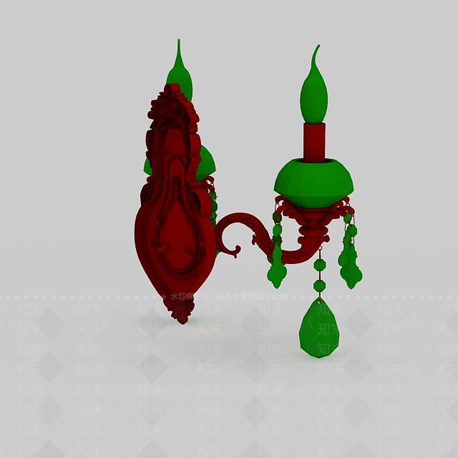 现代雕刻水晶壁灯3D模型下载【ID:1196595226】