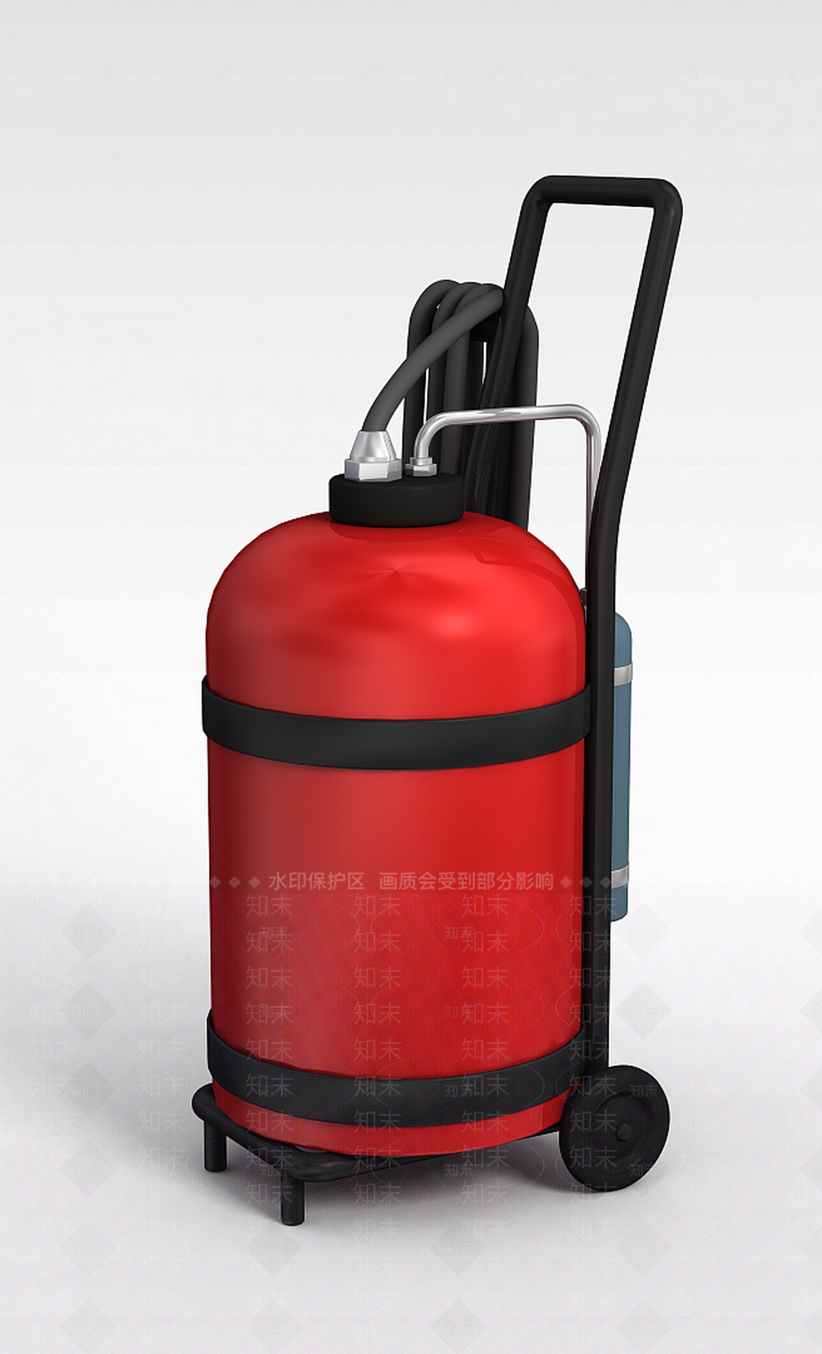 现代红色灭火器3D模型下载【ID:1196597062】