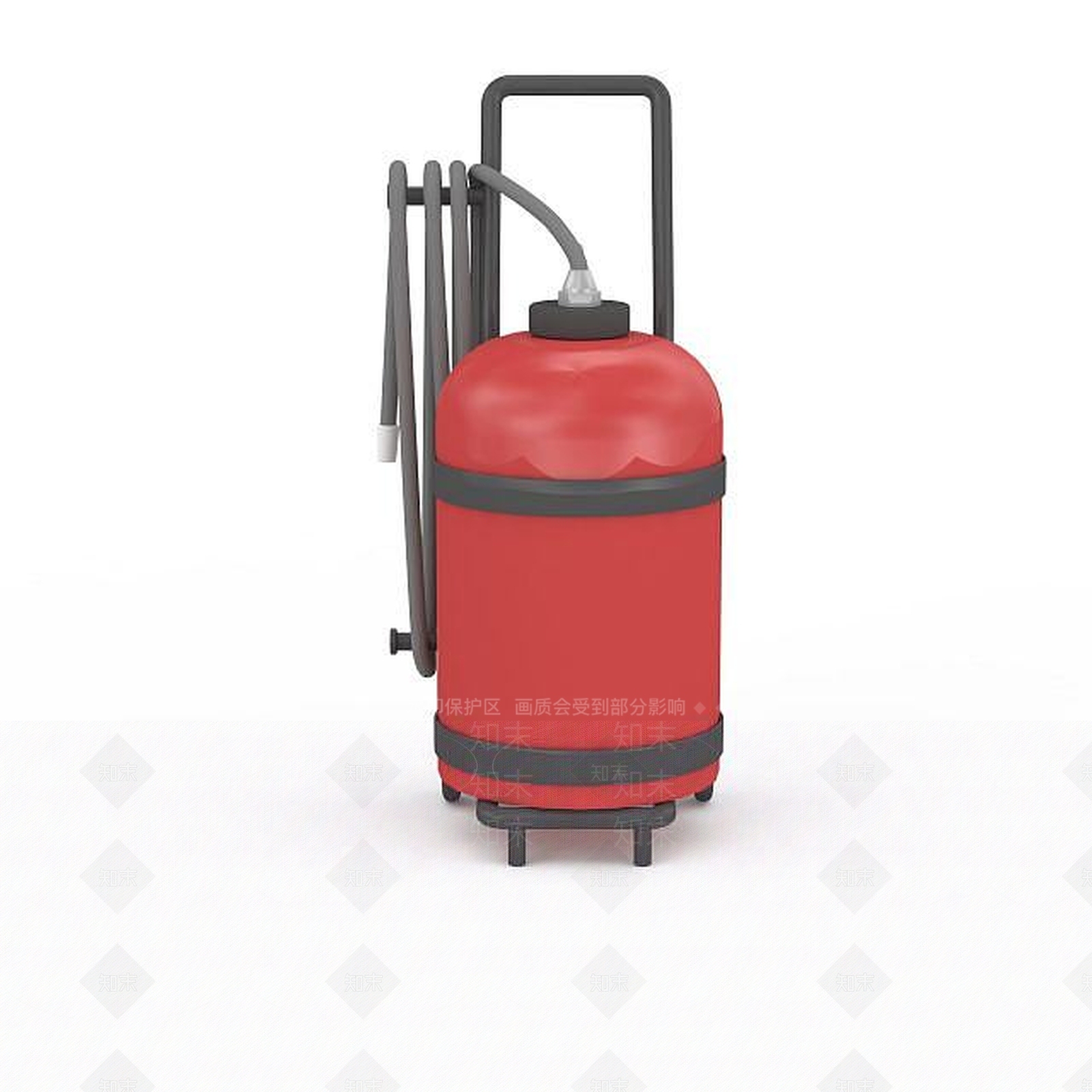 现代红色灭火器3D模型下载【ID:1196597062】