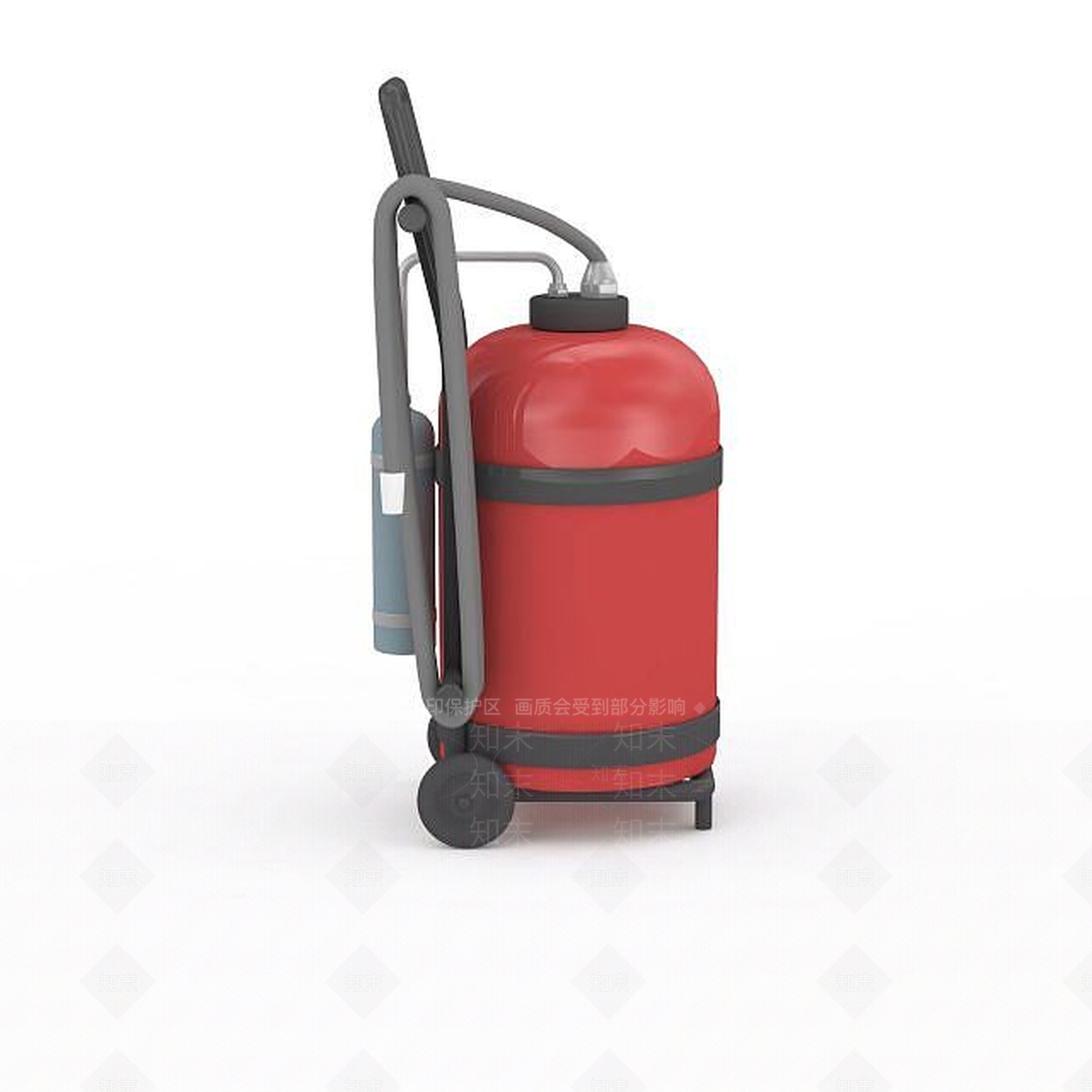 现代红色灭火器3D模型下载【ID:1196597062】