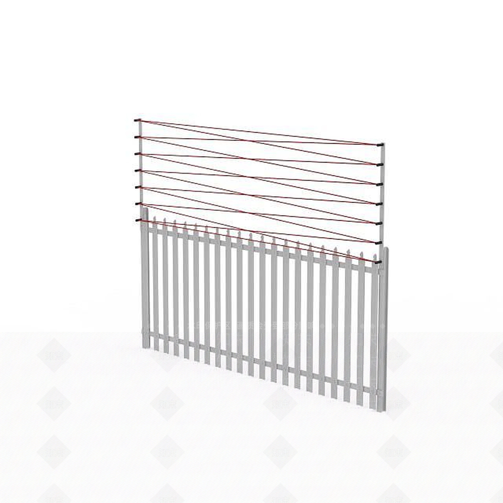 现代电网栅栏3D模型下载【ID:1196597197】