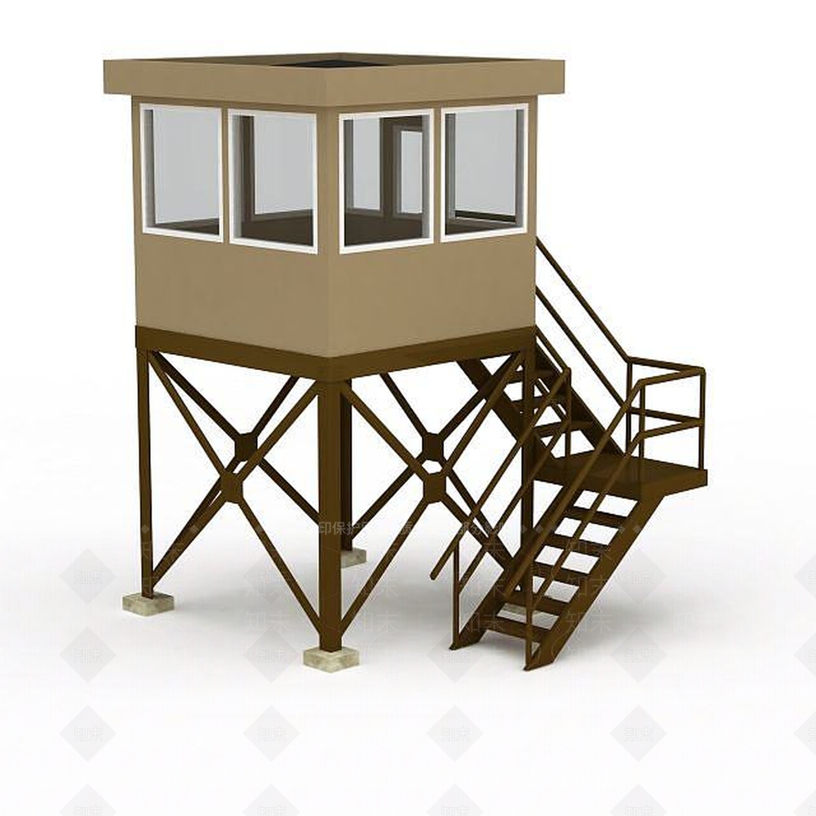 现代站岗岗亭3D模型下载【ID:1196597387】