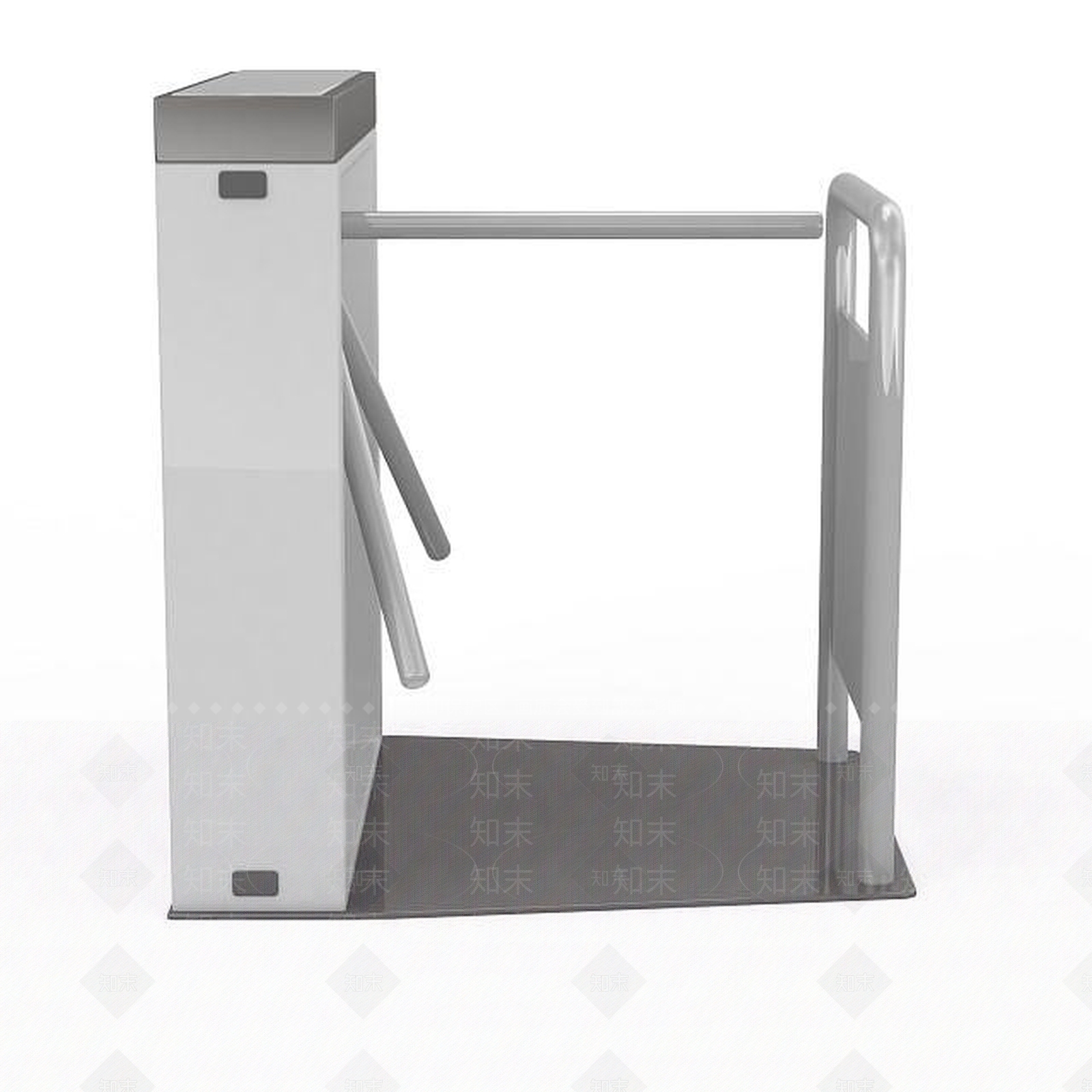 现代地铁3D模型渲染效果图