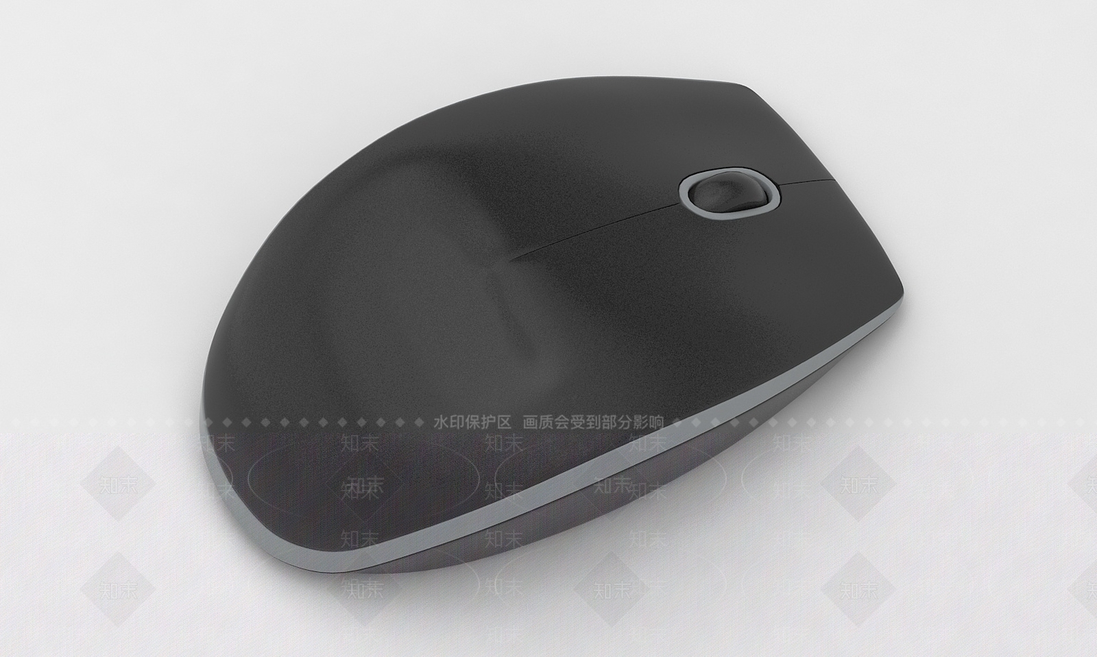 现代黑色无线鼠标3D模型下载【ID:1196598342】