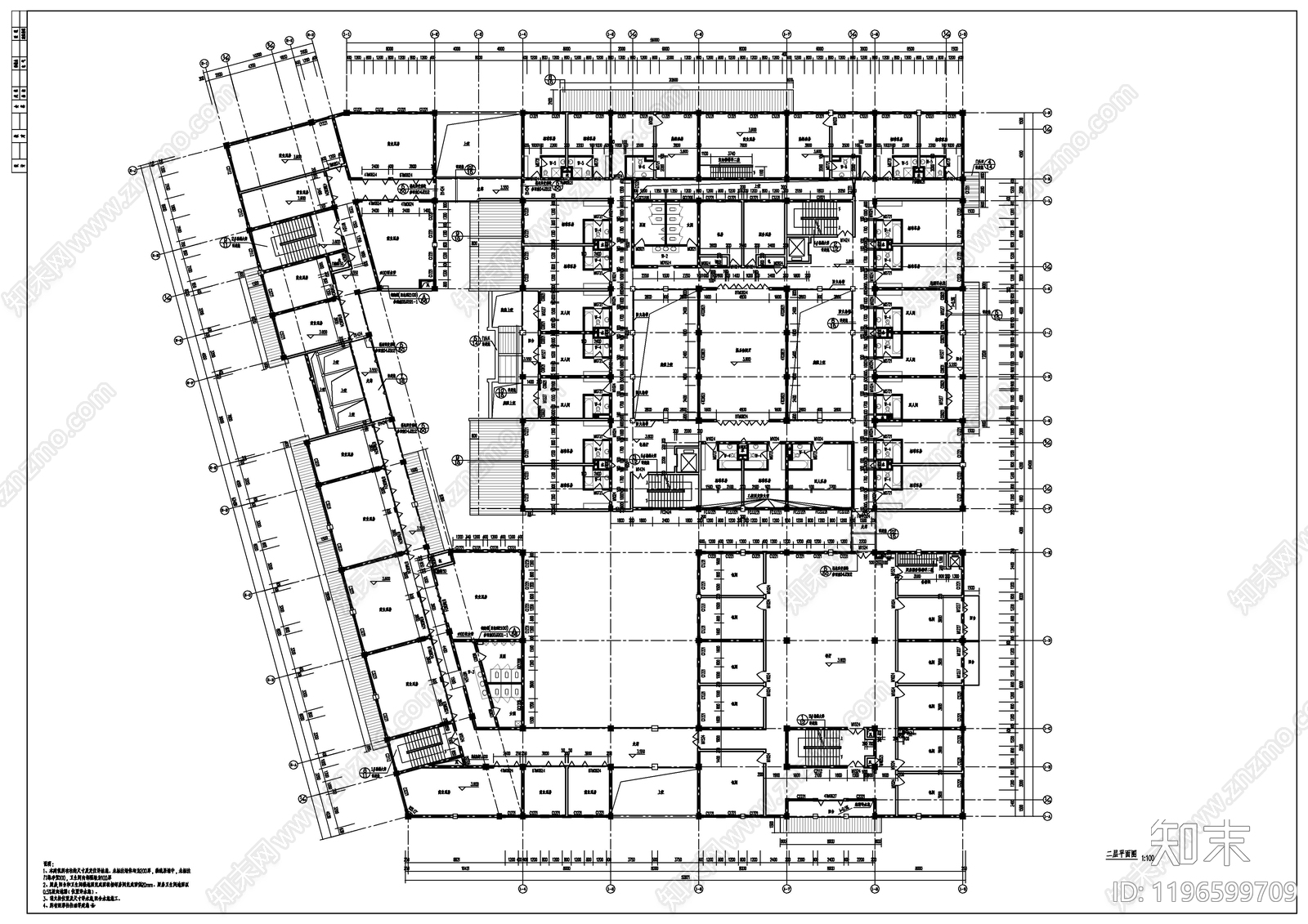 现代中式商业街施工图下载【ID:1196599709】