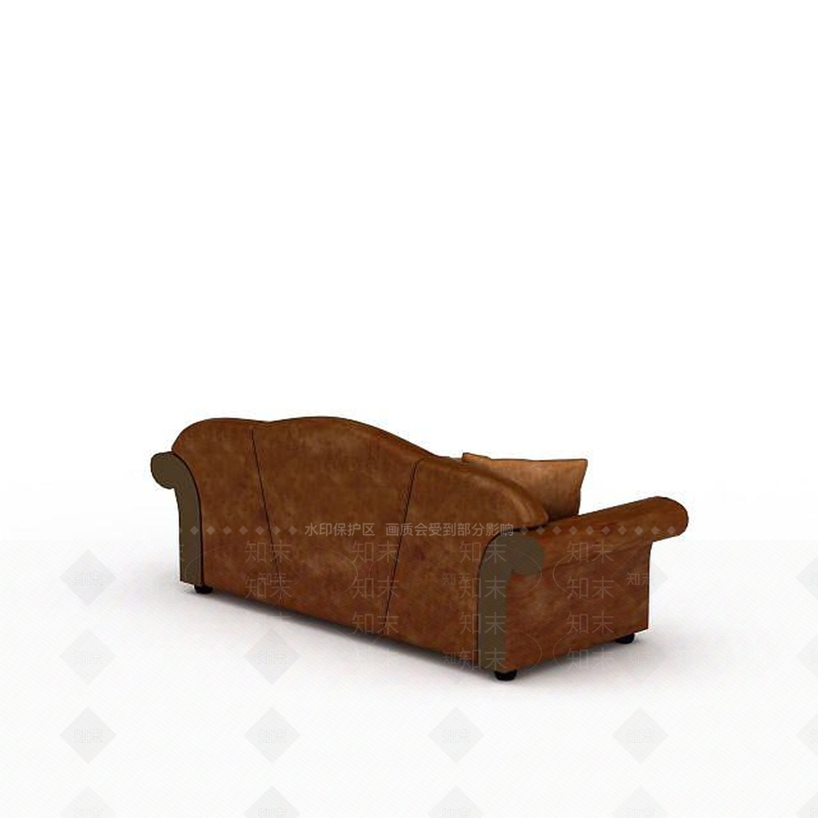 现代棕色沙发3D模型下载【ID:1196599642】