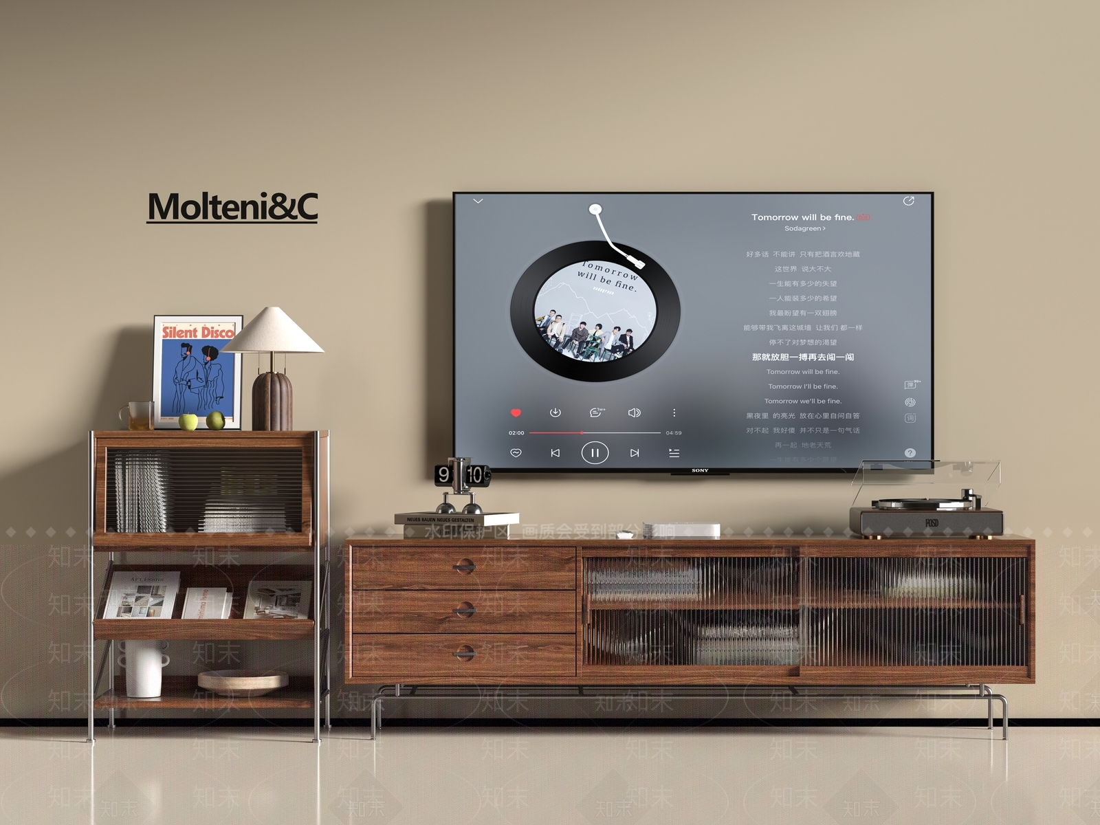 现代电视柜SU模型下载【ID:1196599734】