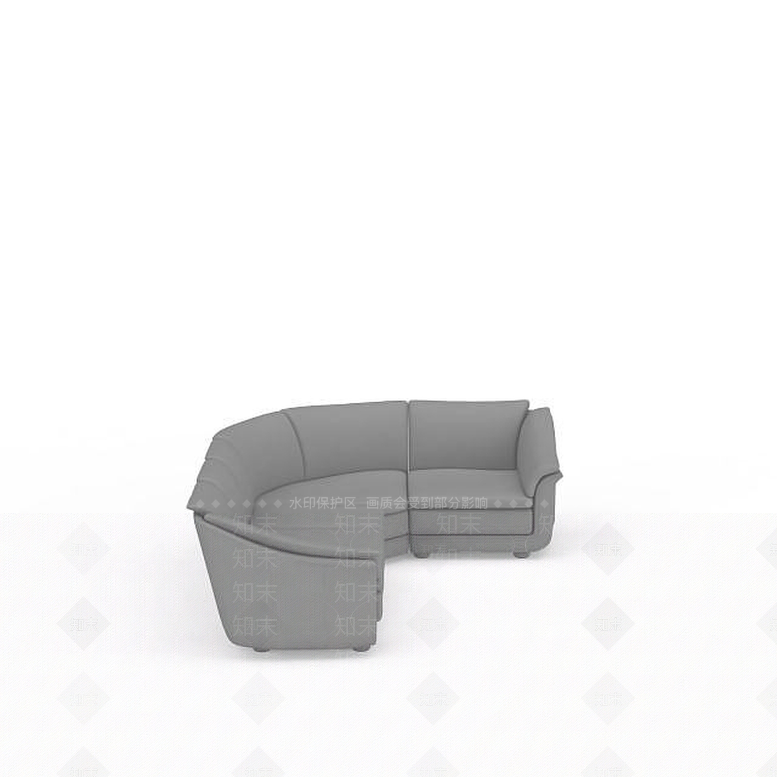 现代灰色沙发3D模型下载【ID:1196600485】
