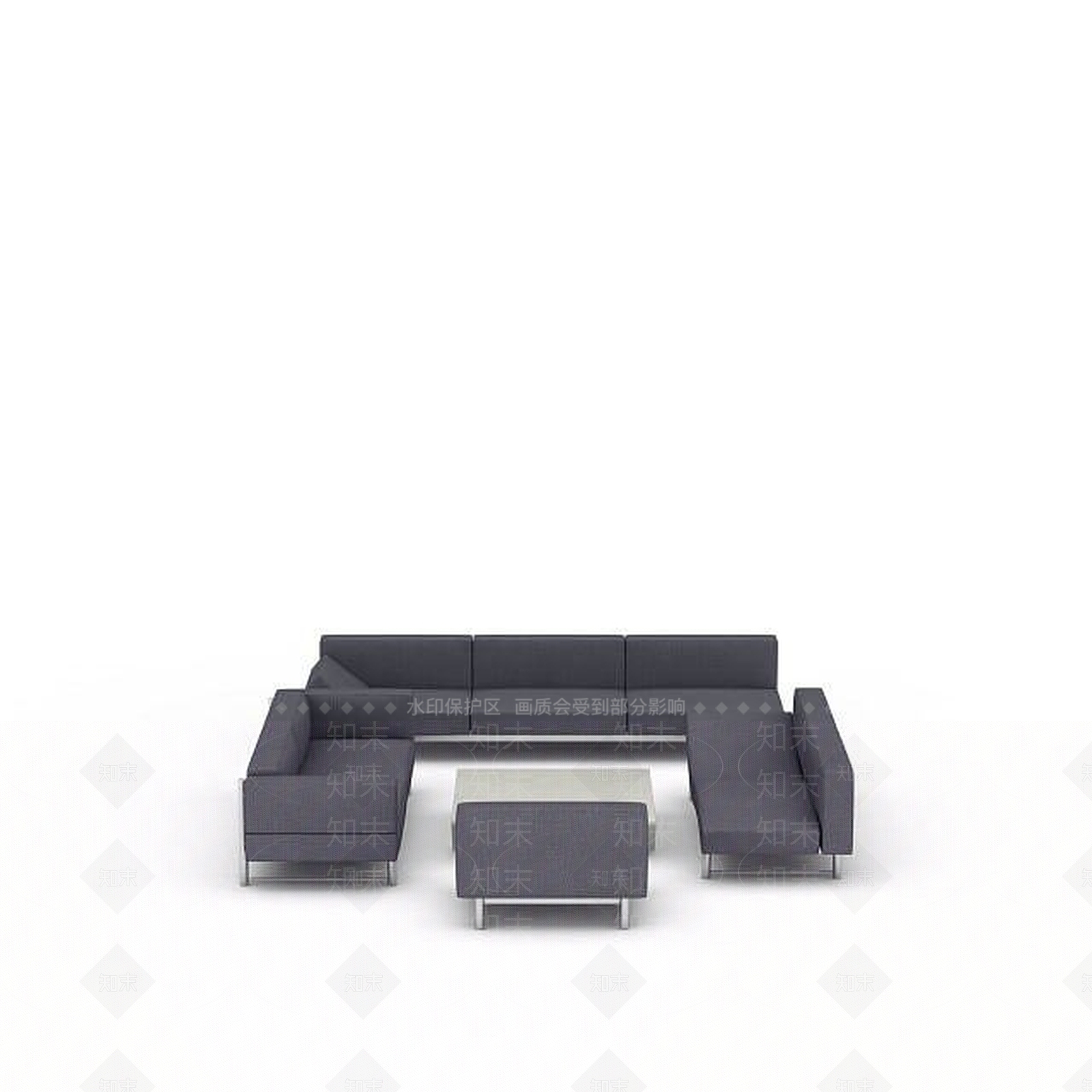现代客厅沙发3D模型下载【ID:1196601207】