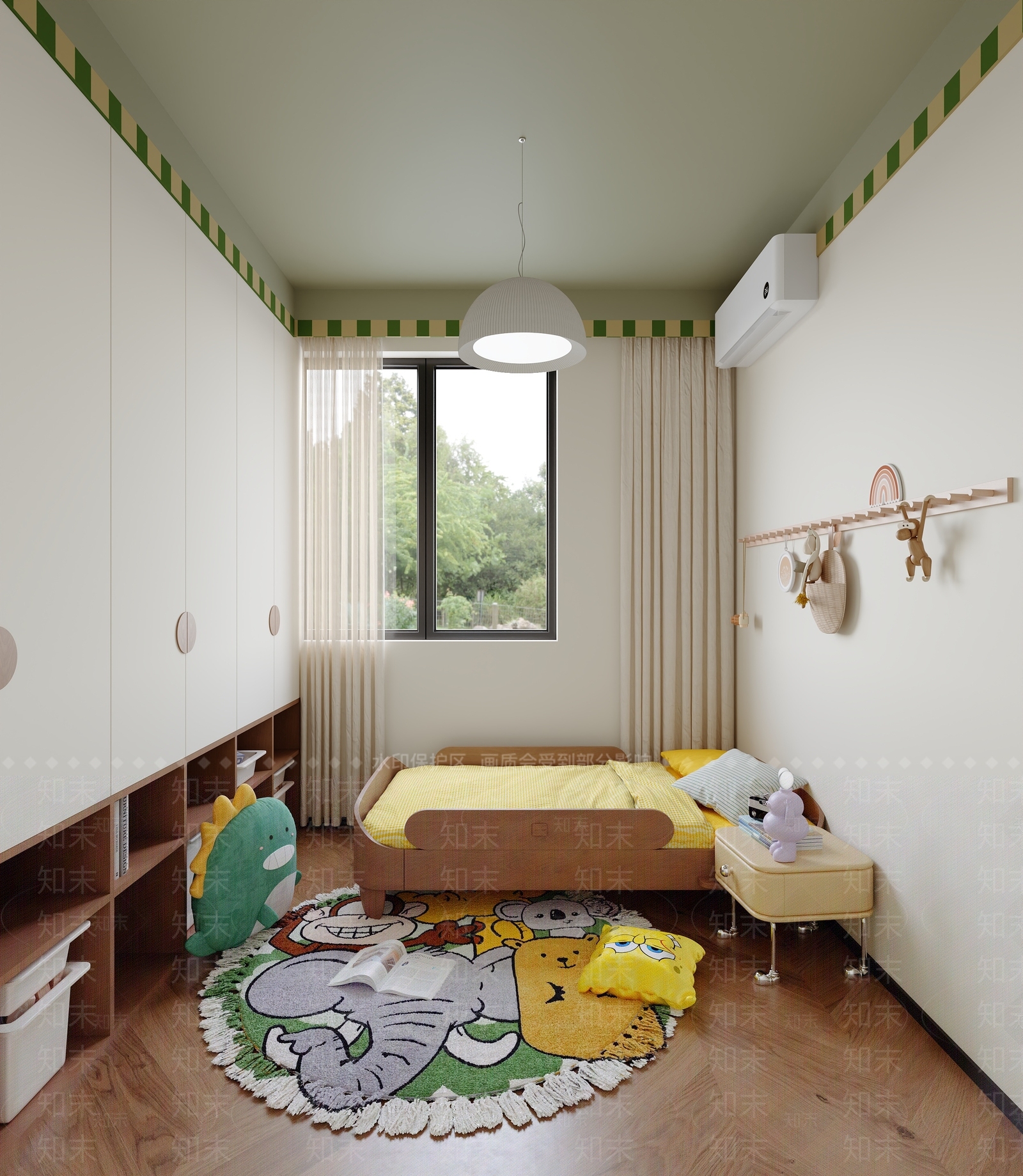 现代通用儿童房3D模型下载【ID:1215150943】