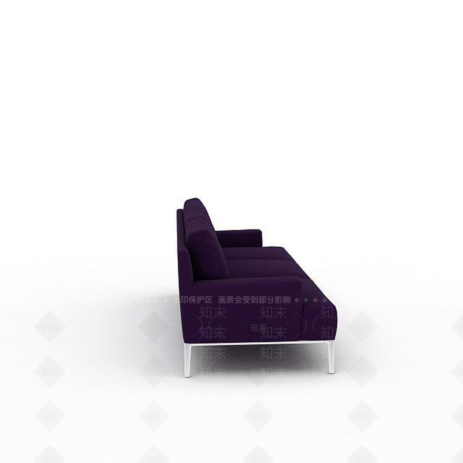 现代紫色沙发3D模型下载【ID:1196602243】