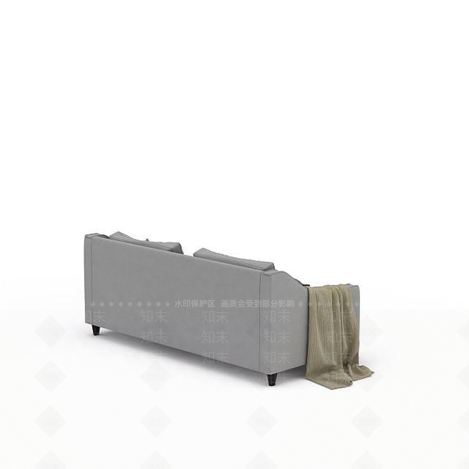 现代简约灰色沙发3D模型下载【ID:1196602300】