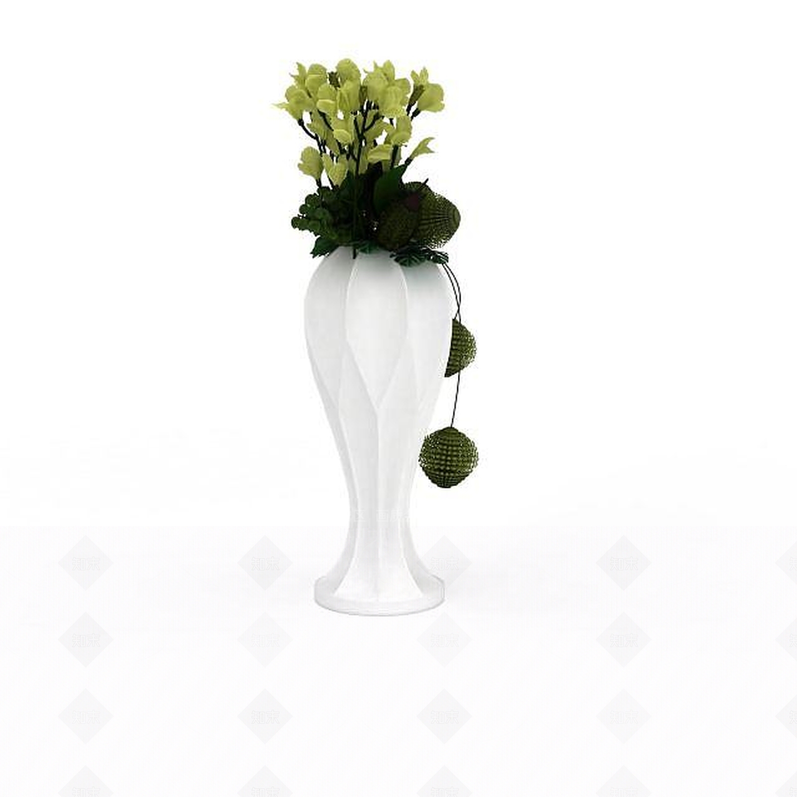 现代室内观赏花3D模型下载【ID:1196603409】