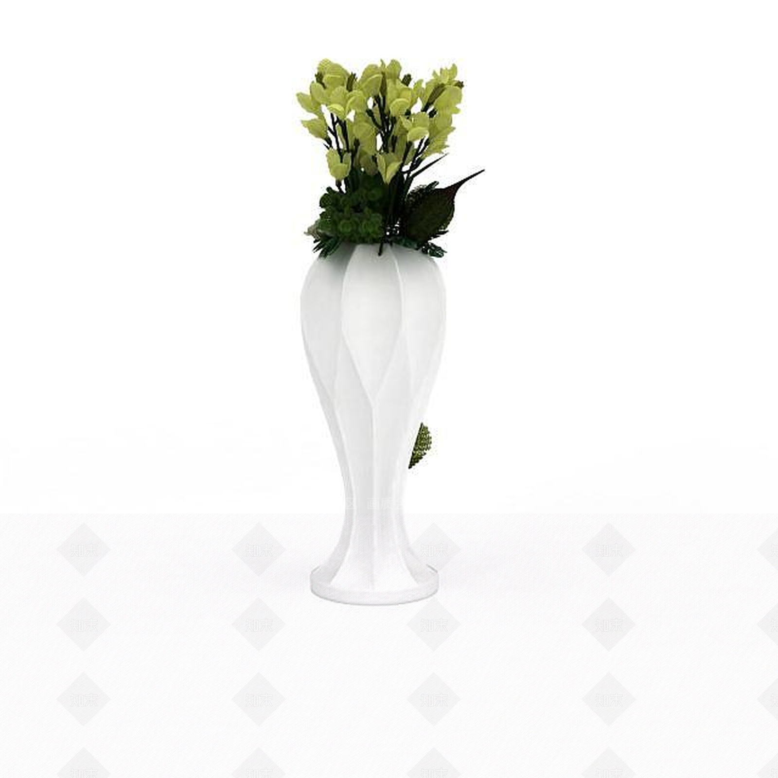 现代室内观赏花3D模型下载【ID:1196603409】