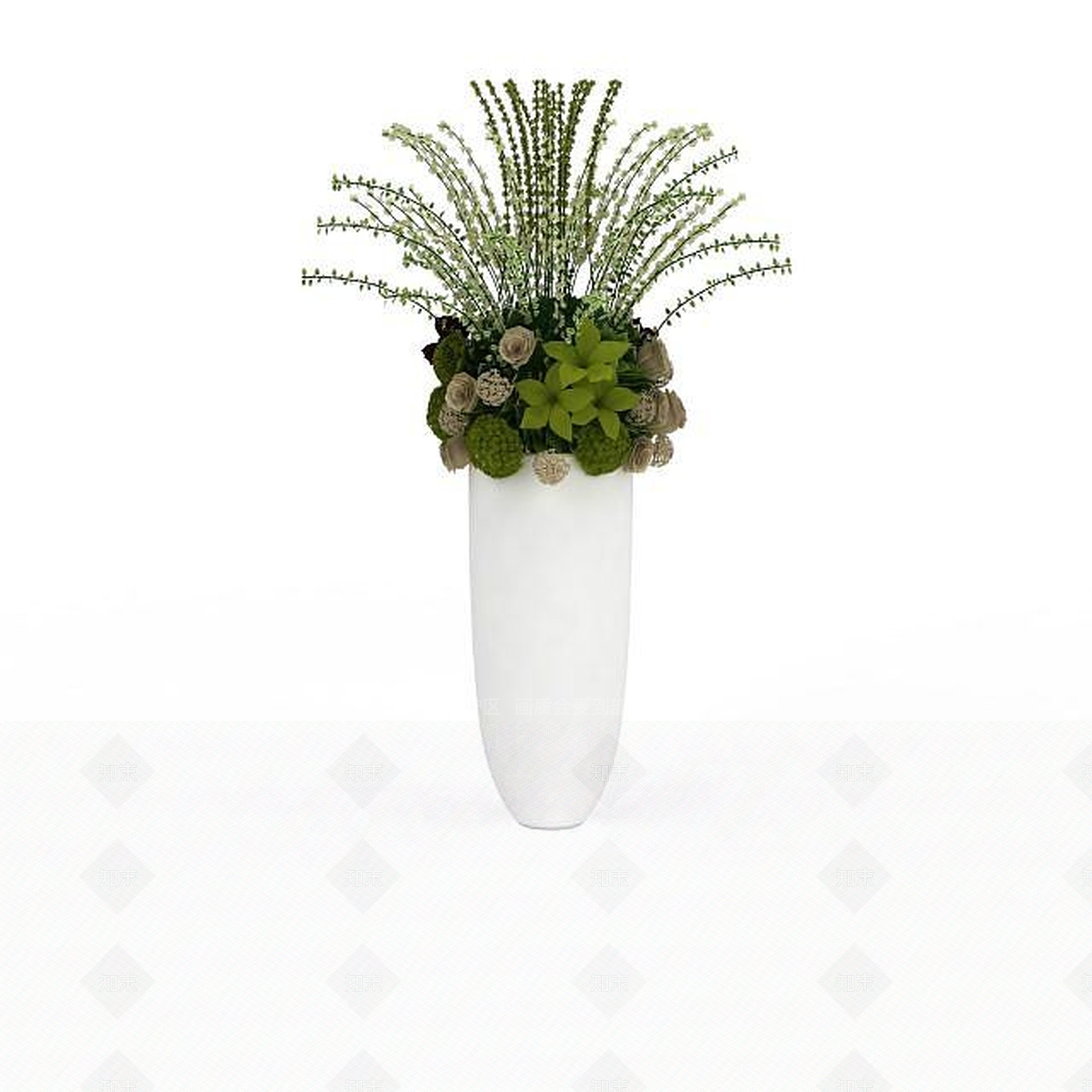 现代室内装饰植物3D模型下载【ID:1196603598】