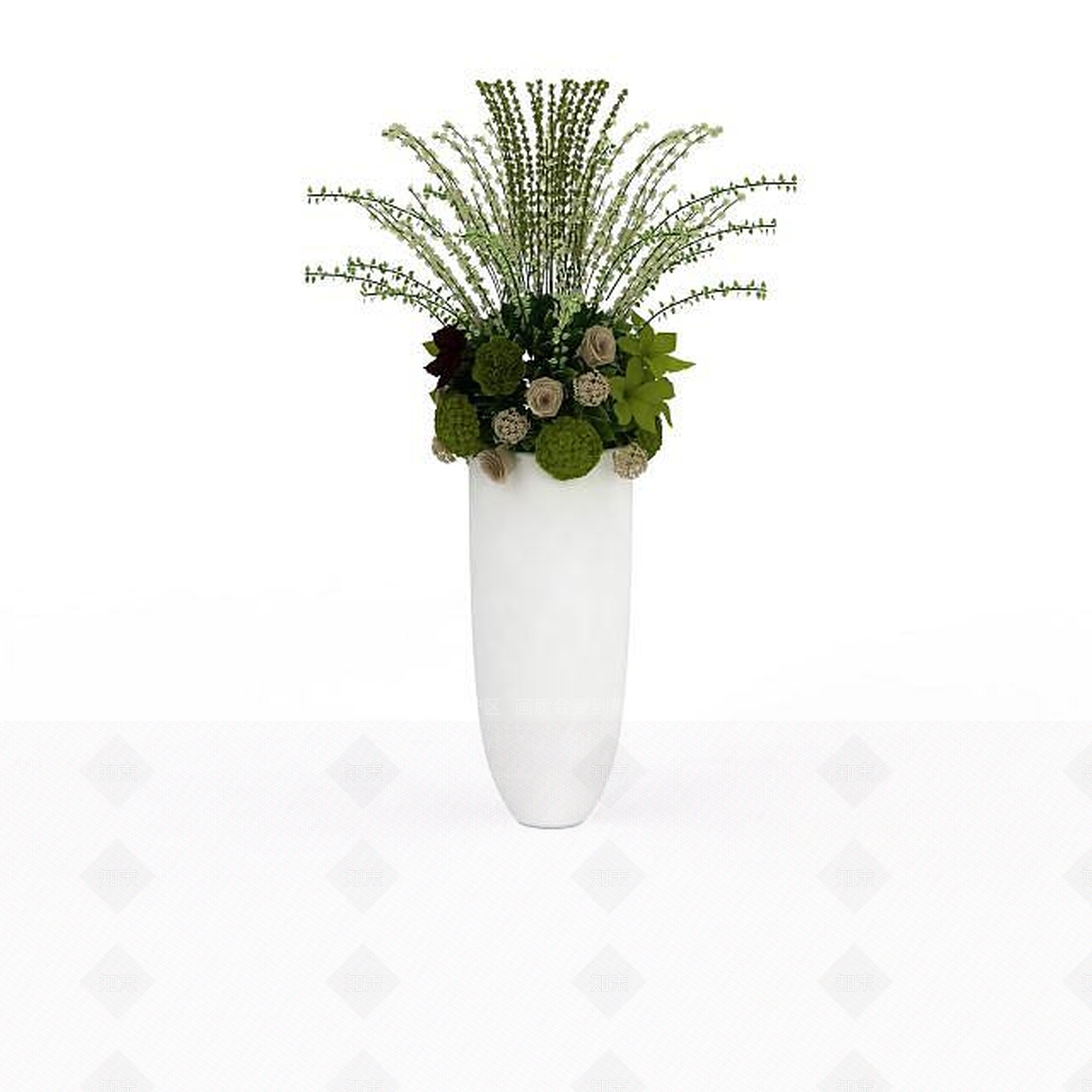 现代室内装饰植物3D模型下载【ID:1196603598】
