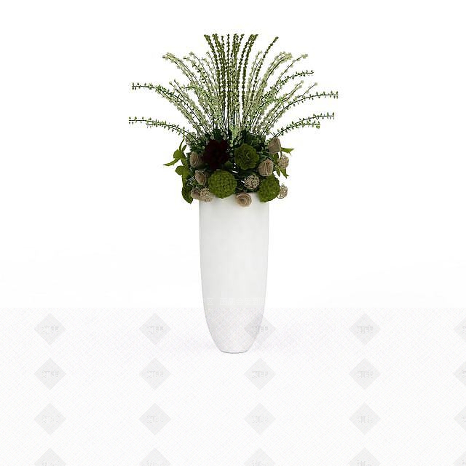 现代室内装饰植物3D模型下载【ID:1196603598】