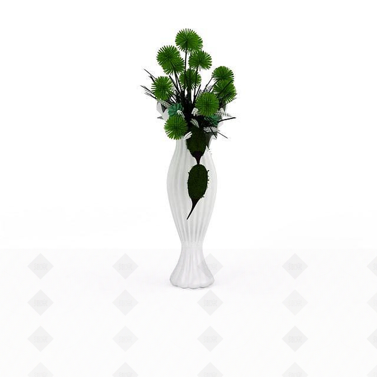 现代绿毛草植物3D模型下载【ID:1196603755】