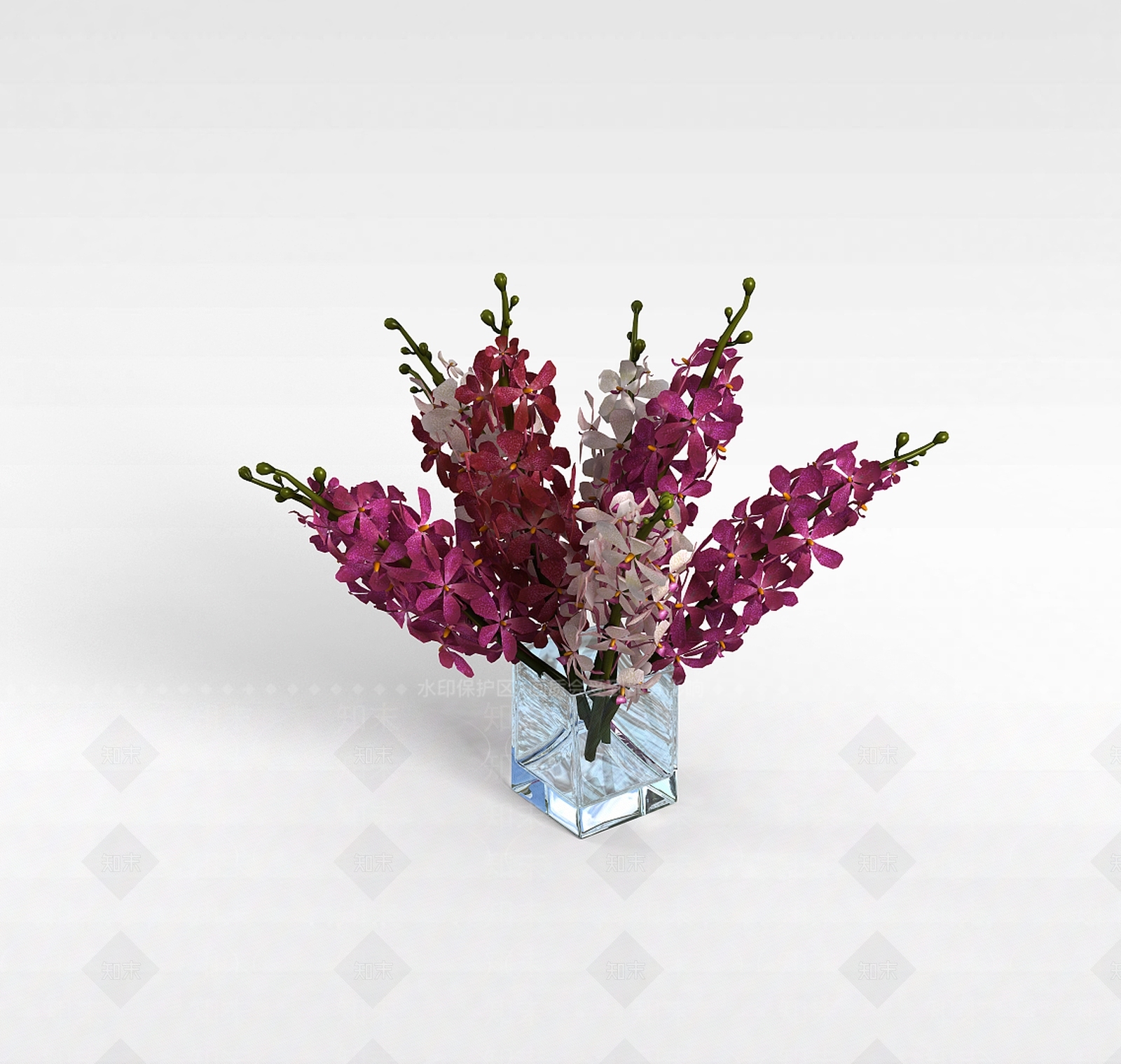 现代室内观赏花3D模型下载【ID:1196603727】