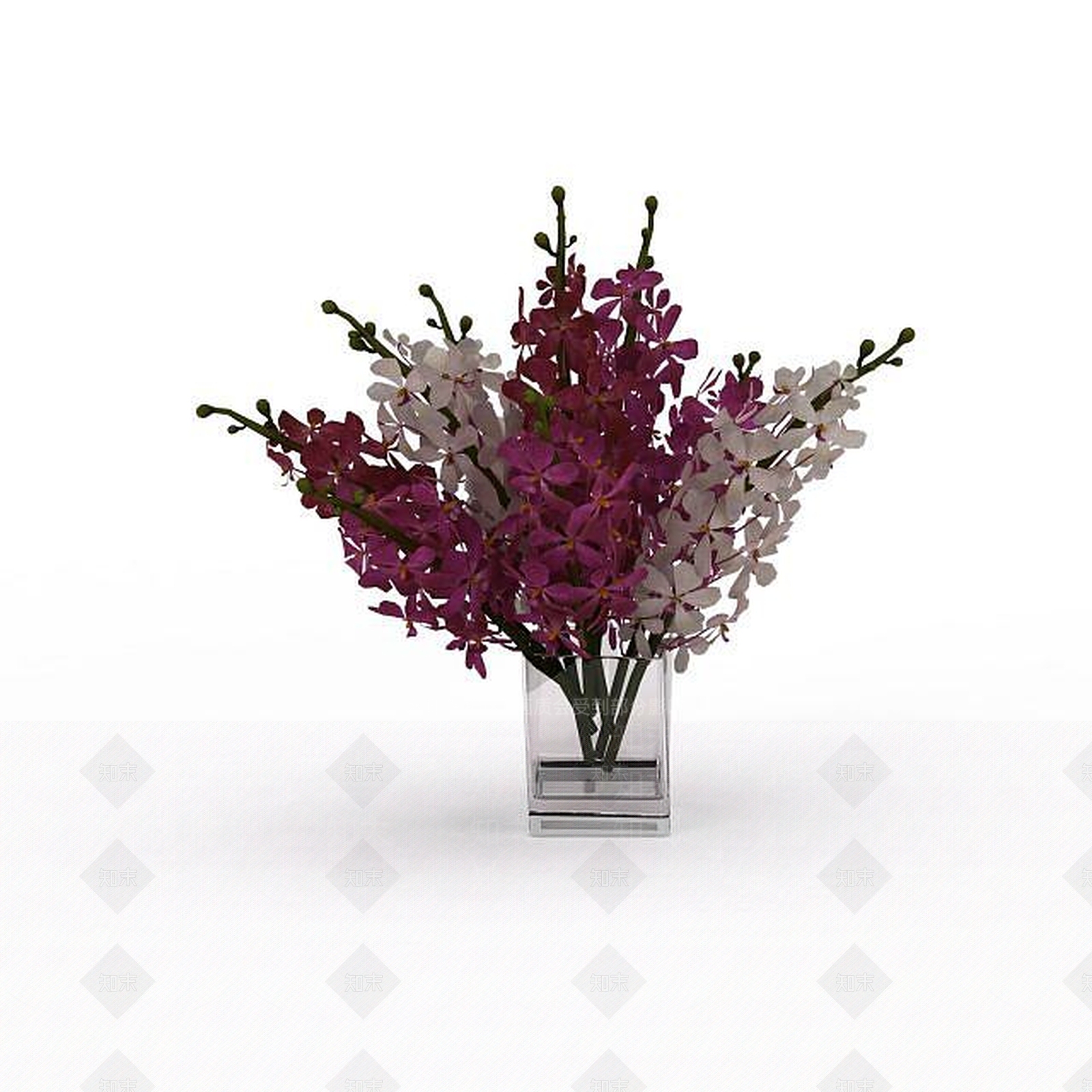 现代室内观赏花3D模型下载【ID:1196603727】