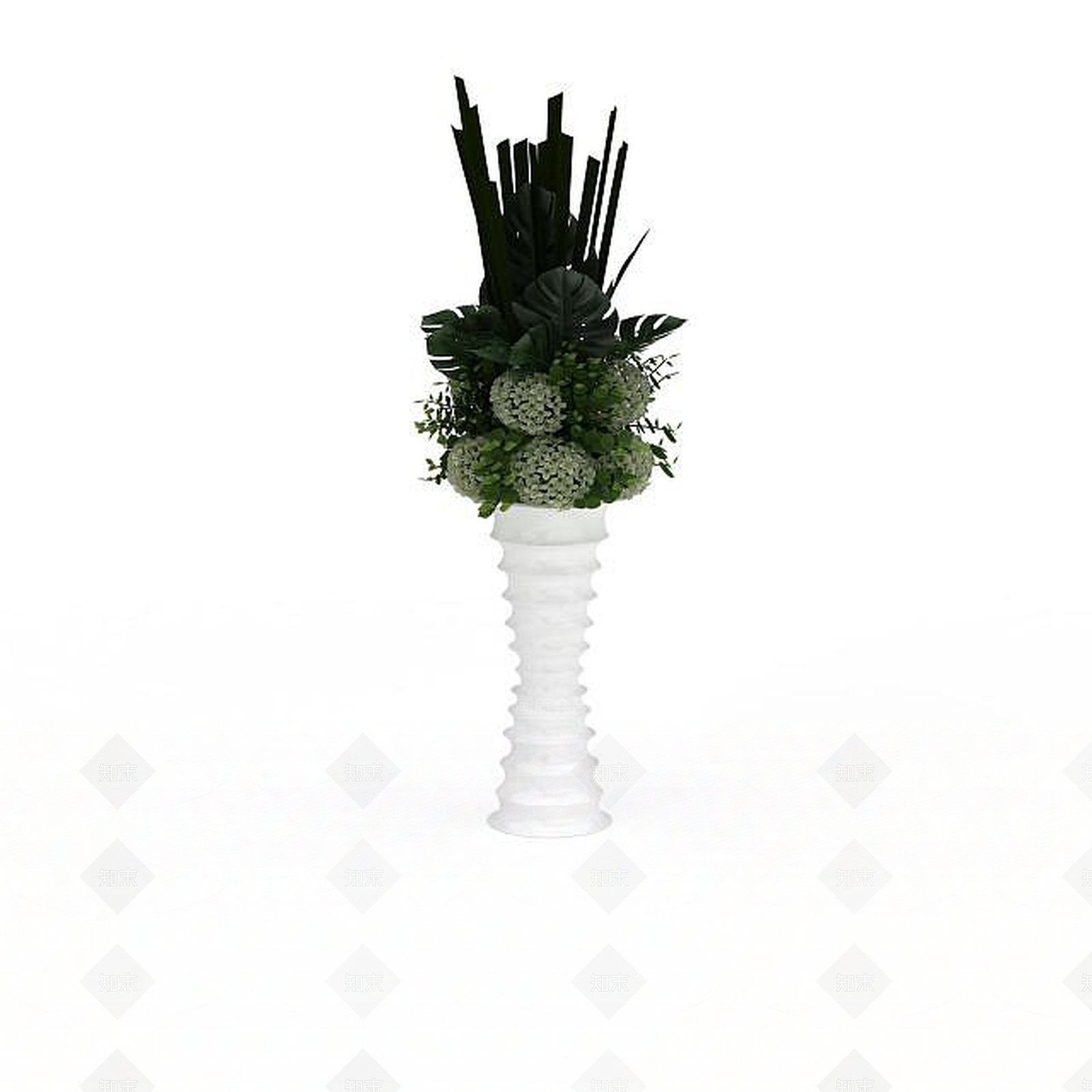 现代绿色植物3D模型下载【ID:1196603982】